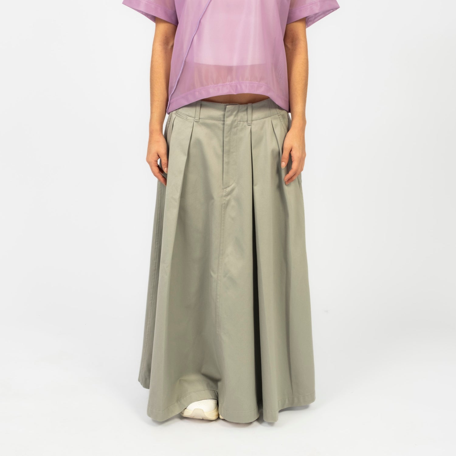 [NANAMICA] CHINO SKIRT _ LIGHT GREY
