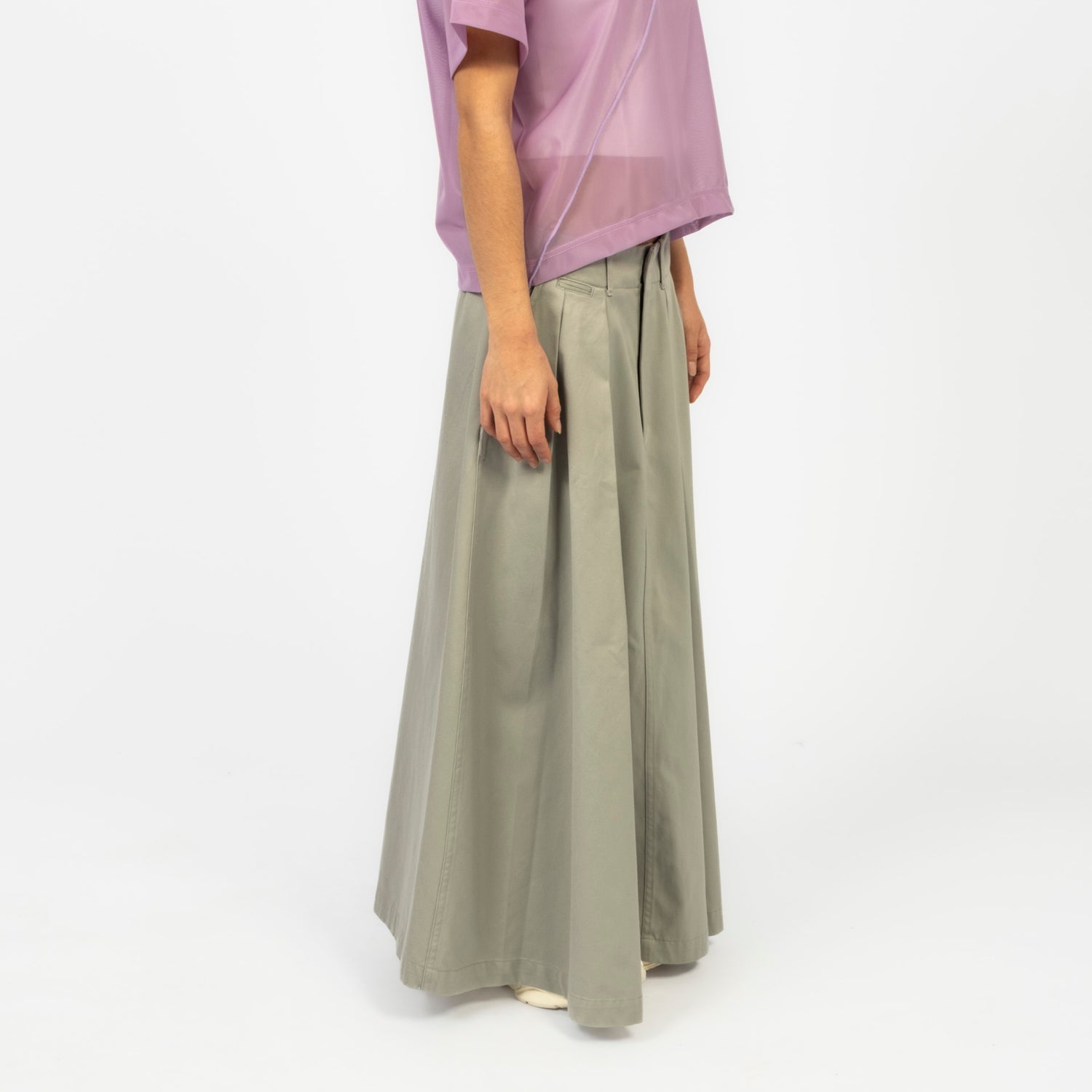[NANAMICA] CHINO SKIRT _ LIGHT GREY