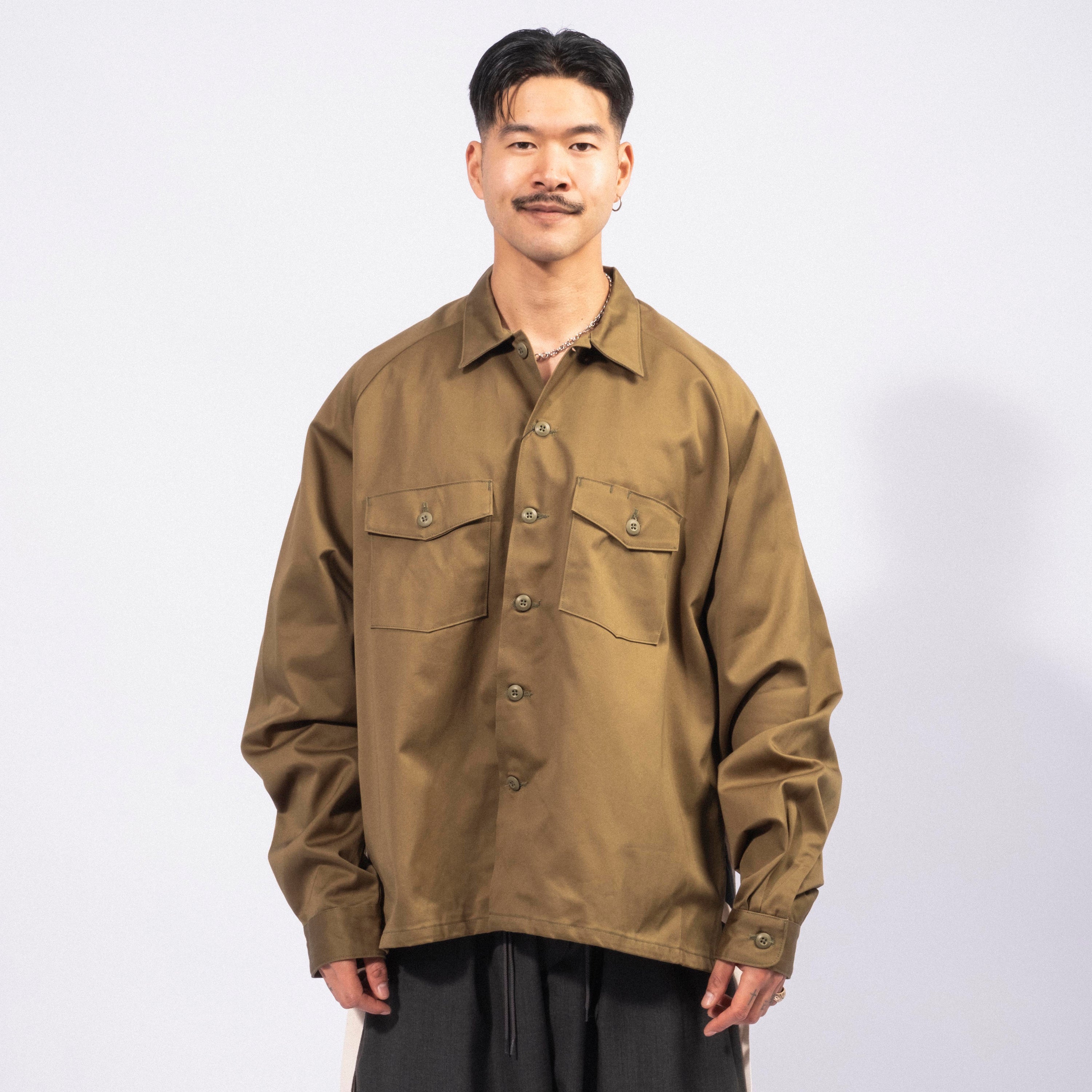 [SILLAGE] FATIGUE SHIRTS _ ARMY TWILL GREEN