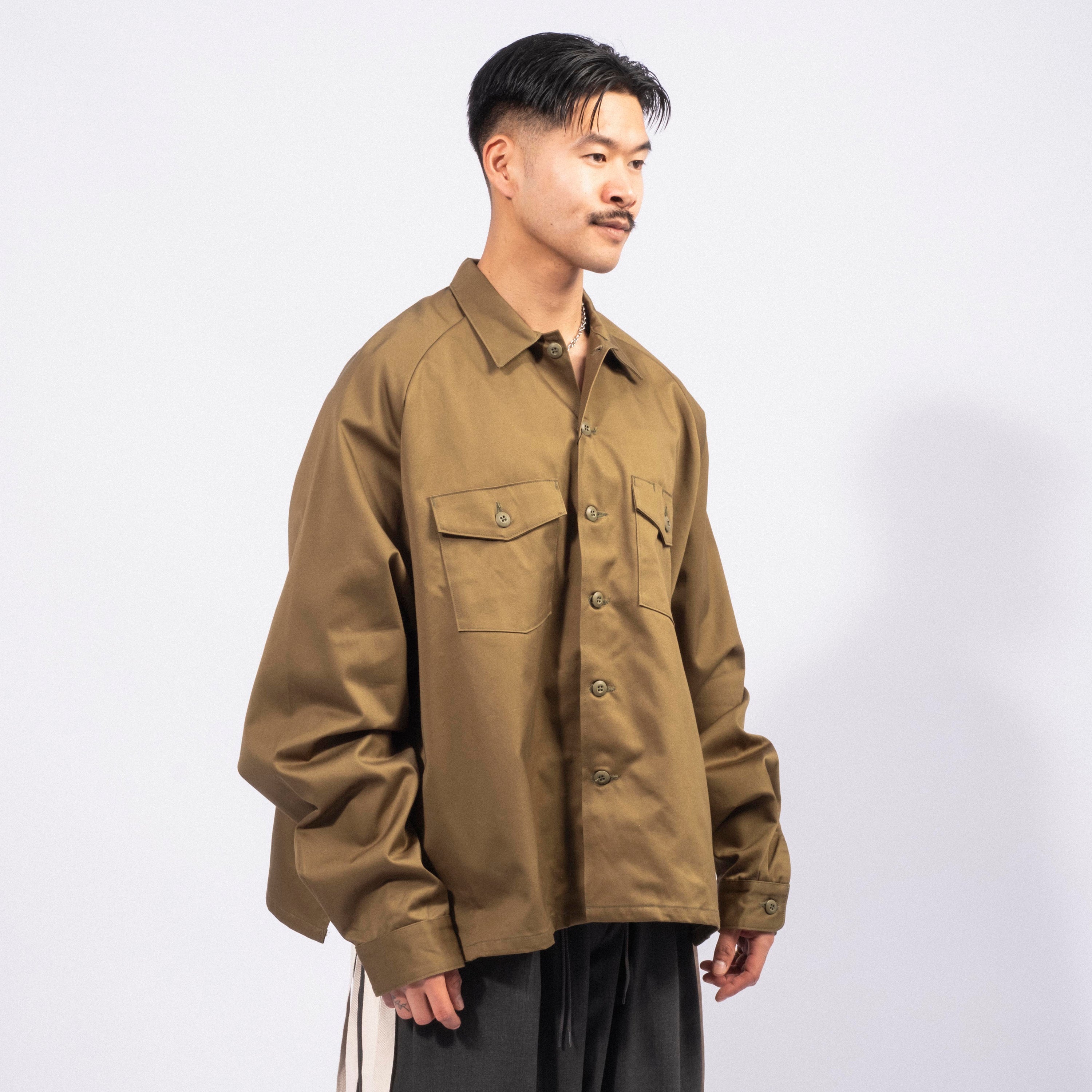 [SILLAGE] FATIGUE SHIRTS _ ARMY TWILL GREEN