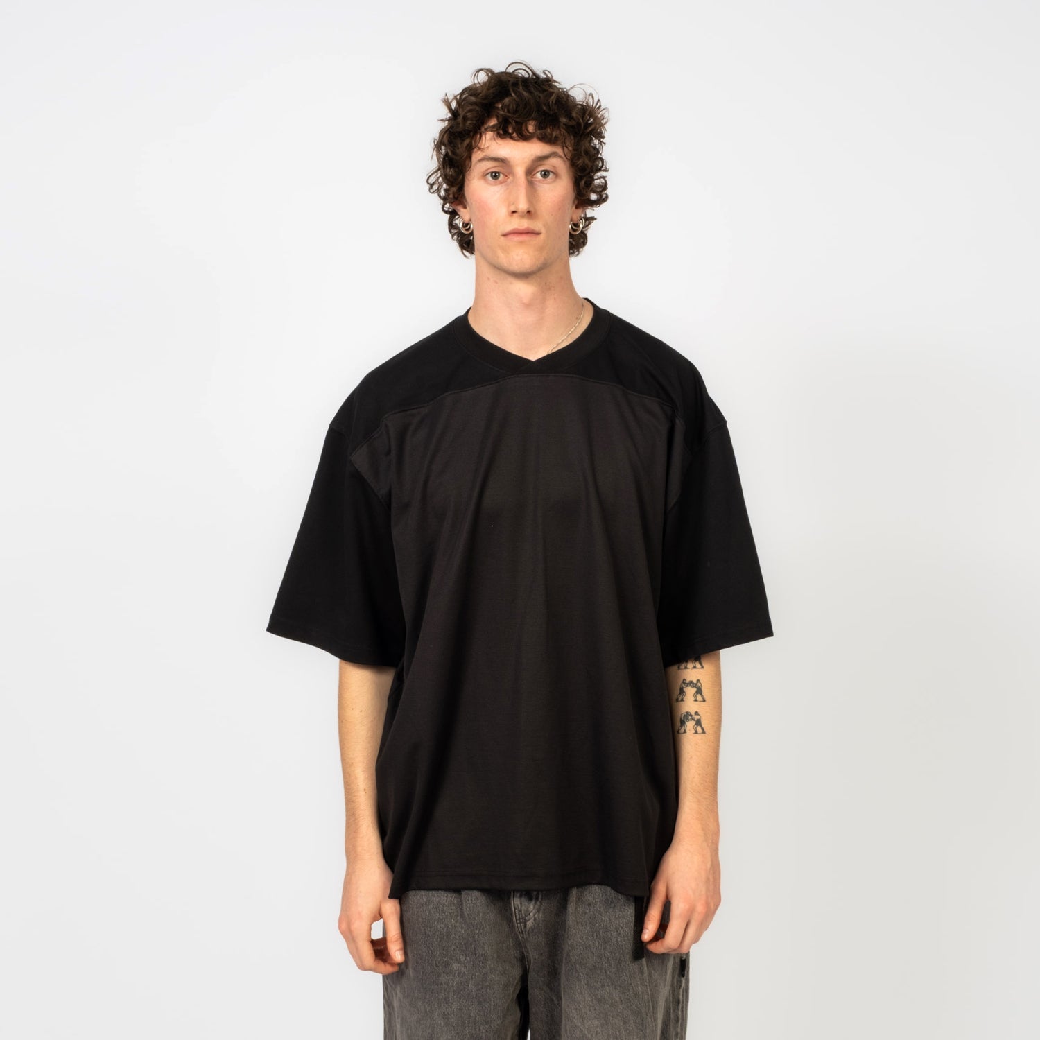 [MOIF] WIDE VARSITY H/S TEE _ BLACK