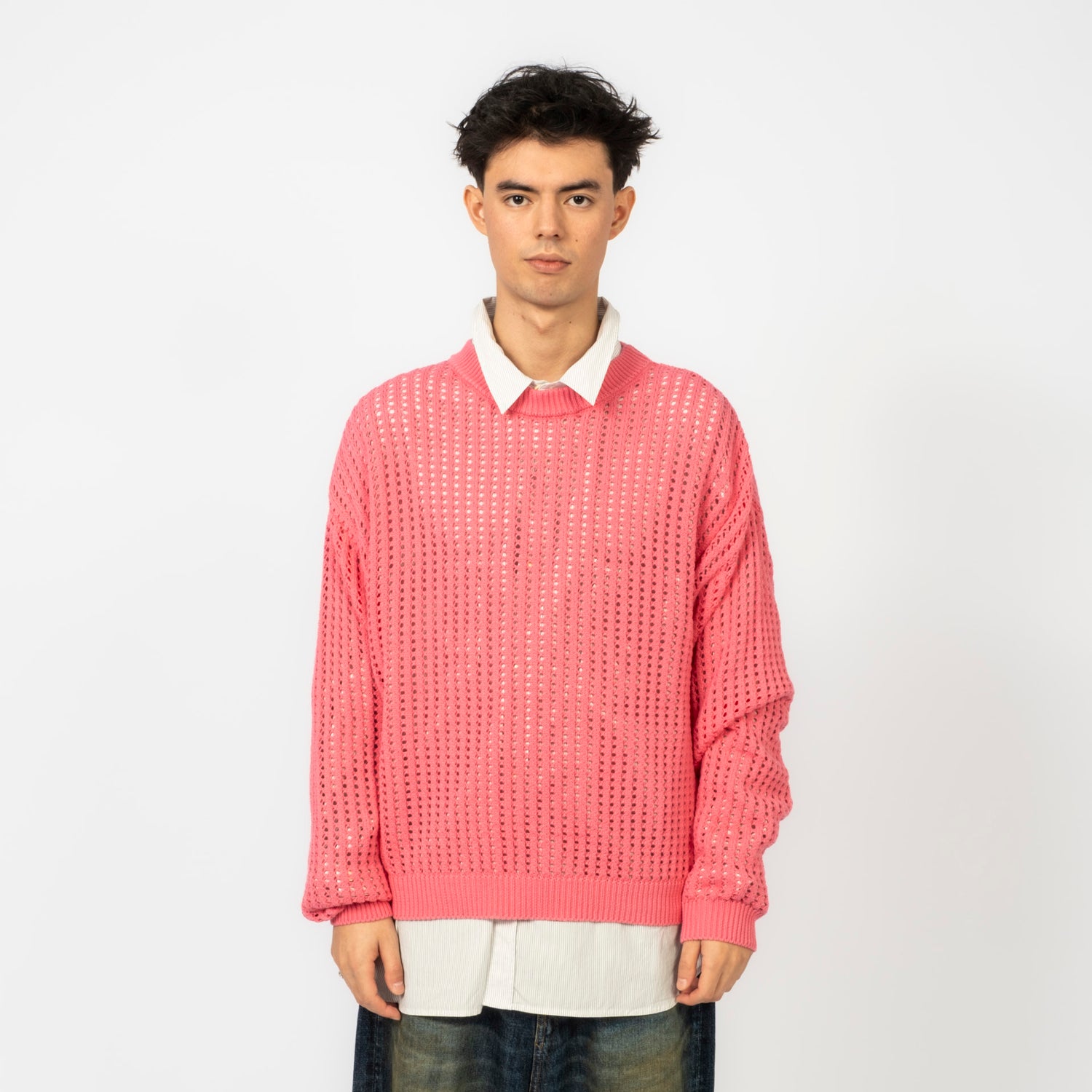 [REFOMED] REKN-014 GUARD KNIT SWEATER _ PINK