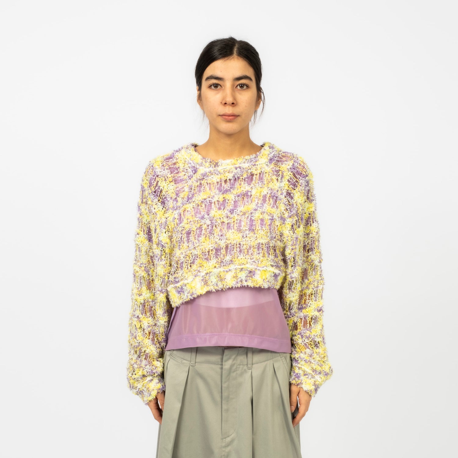 [RHODOLIRION] KNIT BOLERO _ PURPLE