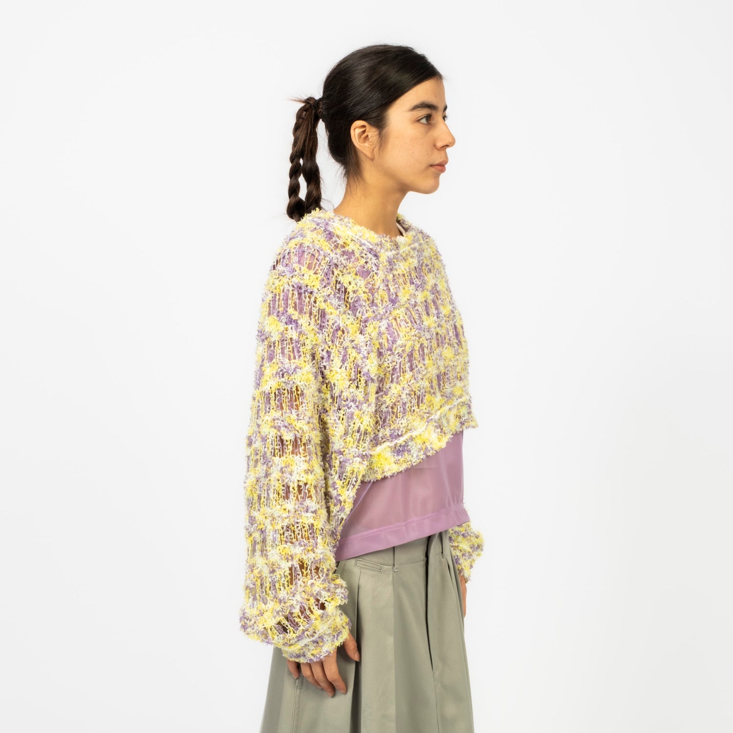 [RHODOLIRION] KNIT BOLERO _ PURPLE