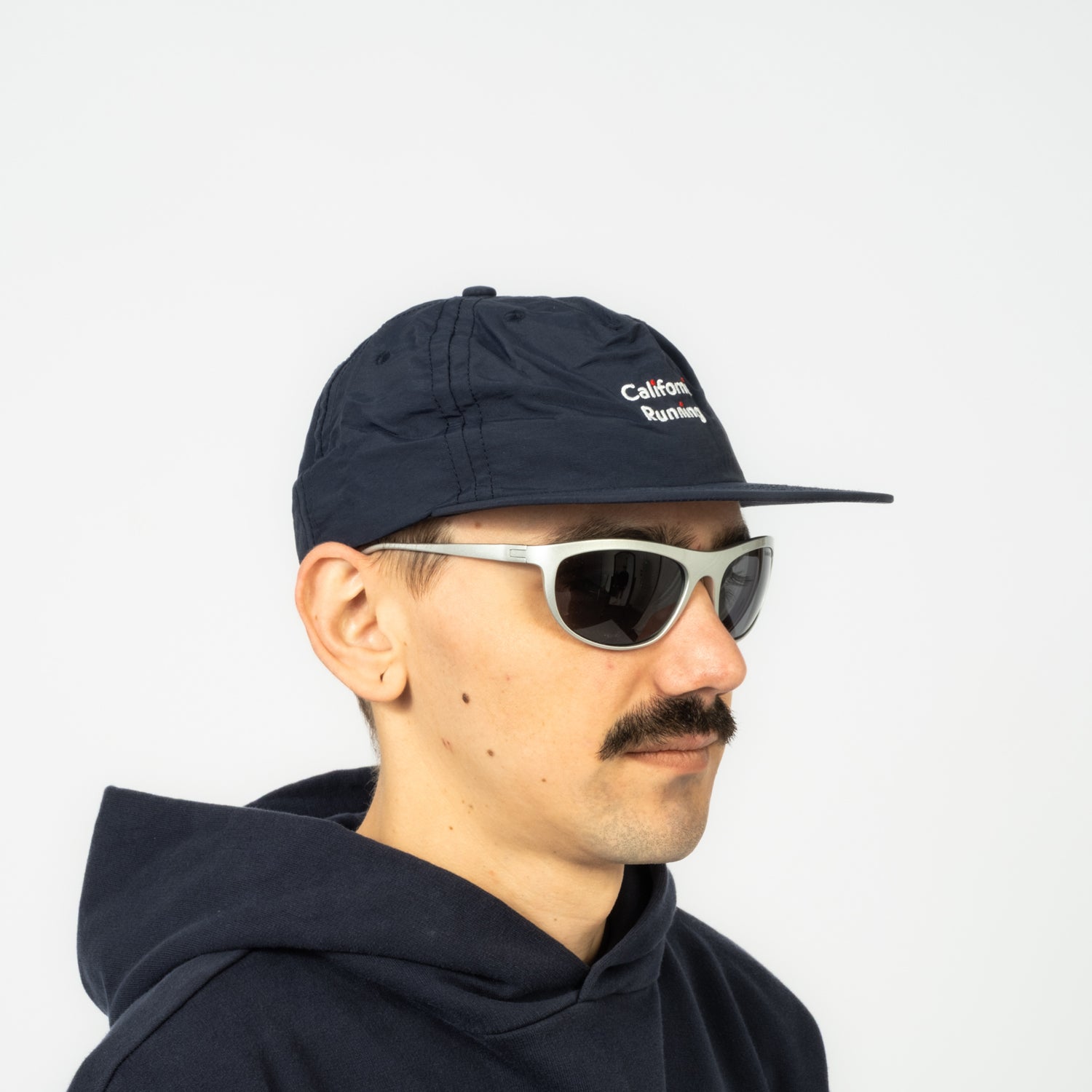 [DISTRICT VISION] 5 PANEL NYLON HAT _ CALIFORNIA RUNNING NAVY