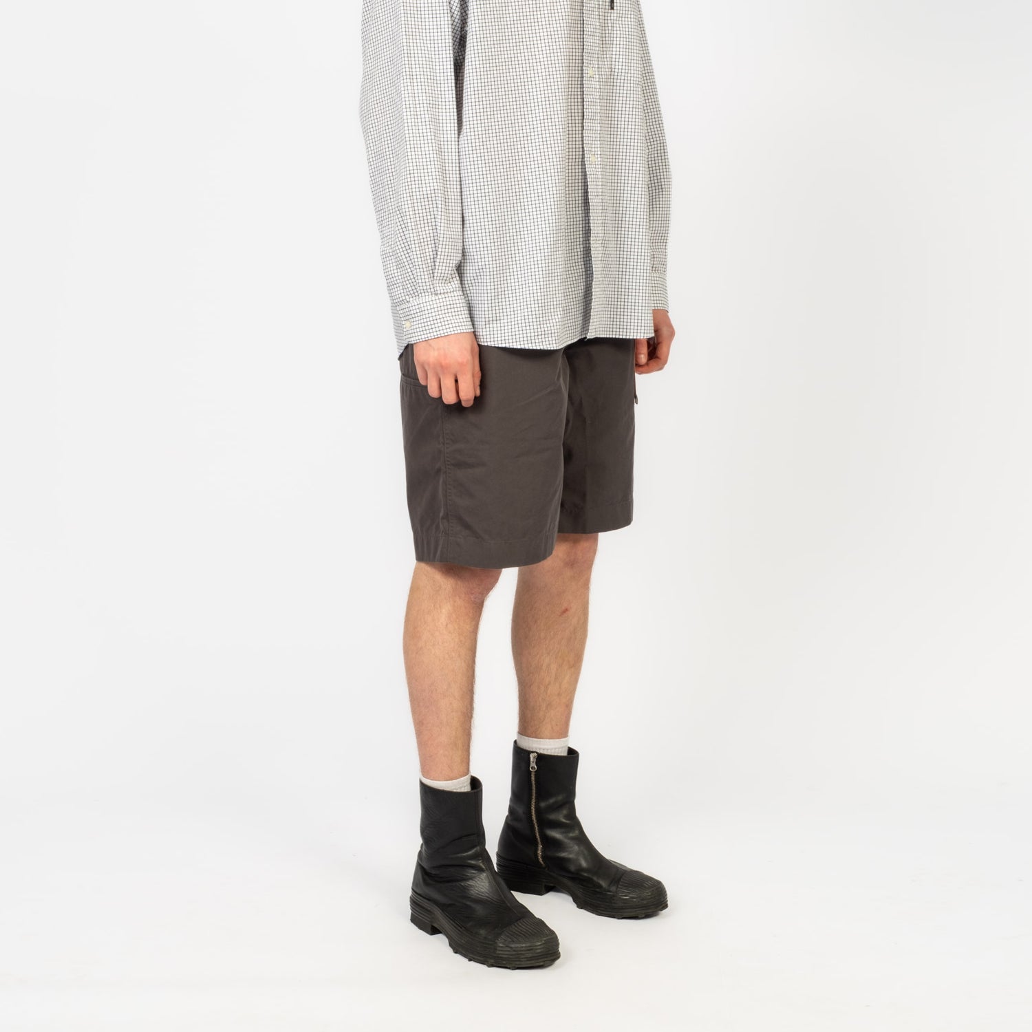 [MOIF] COMFY SKATER SHORTS _ CHARCOAL