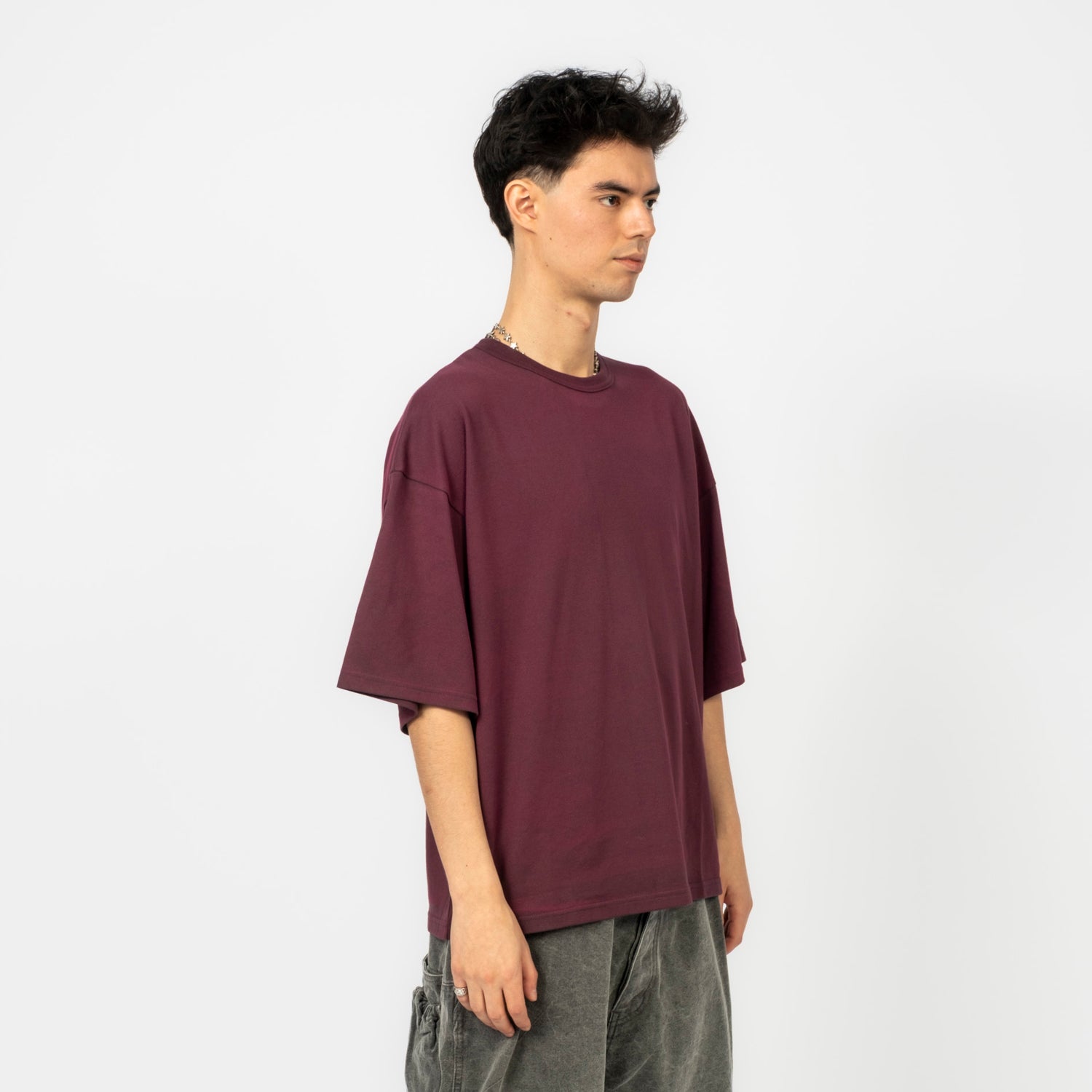 [REFOMED] RECU-059 10WASH FORMED TEE ”OVER” _ PURPLE