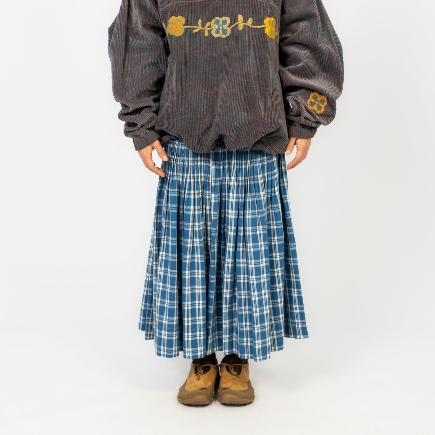 [STORY MFG] NEST SKIRT _ COUNTRY CHECK
