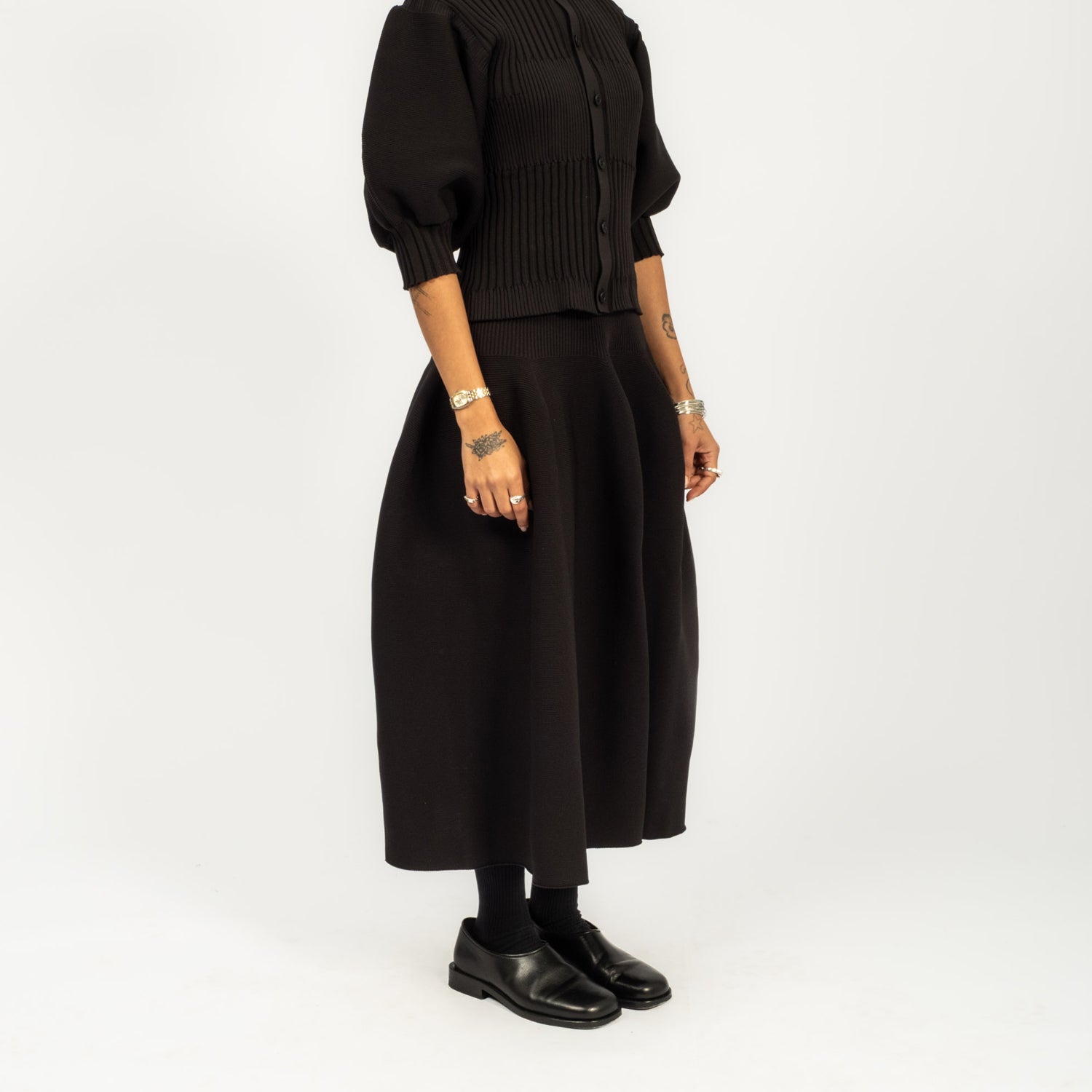 [CFCL] CF000KG001 POTTERY SKIRT _ BLACK