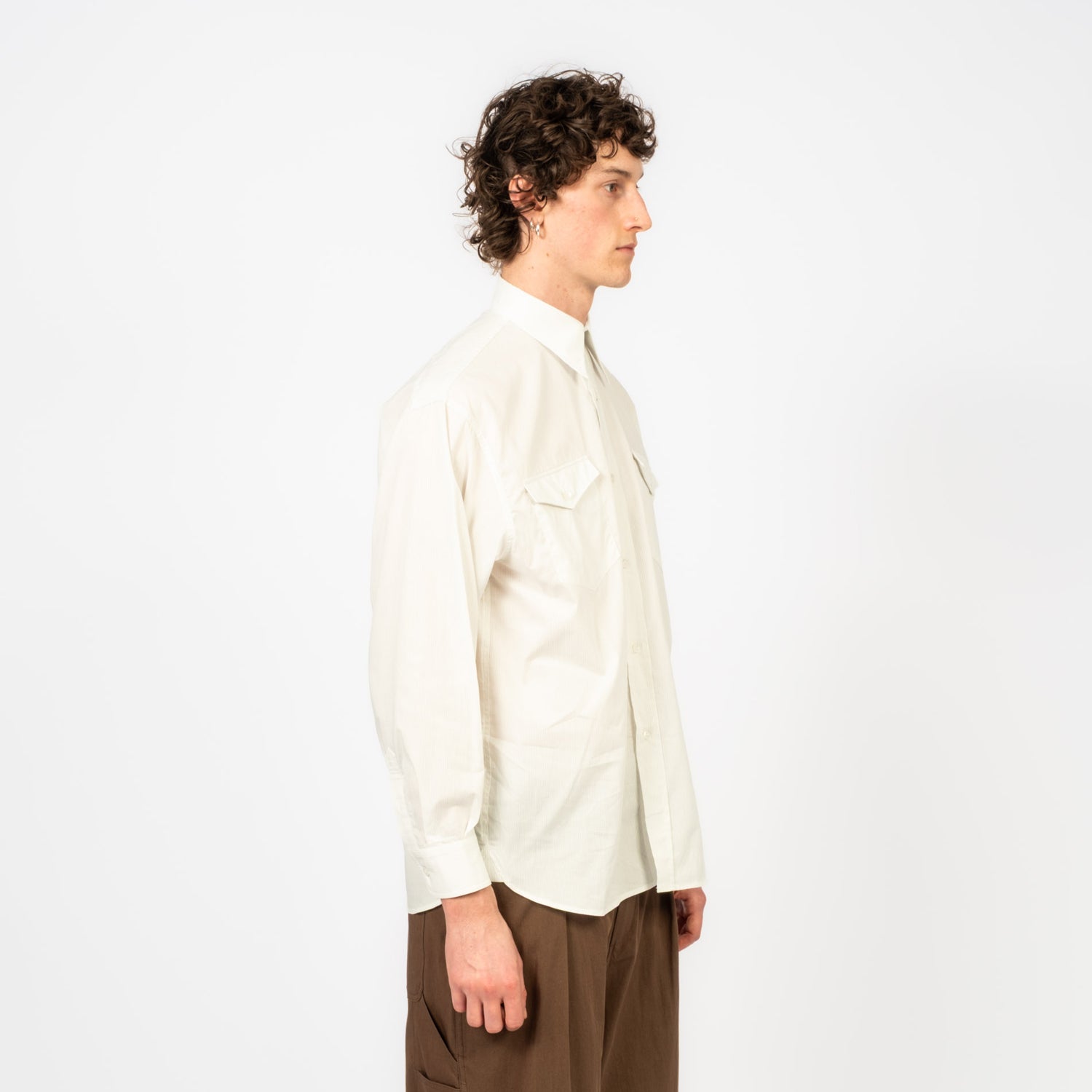 [KUNI] WESTERN SHIRT _ BLACK STRIPE