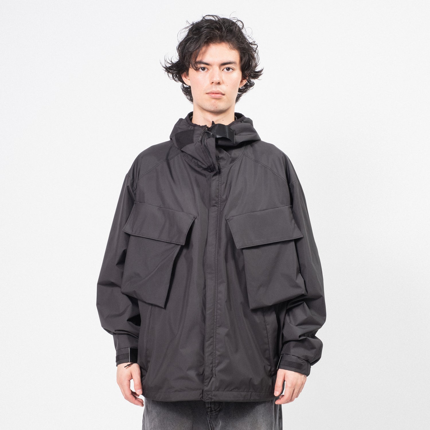 [UNAFFECTED] FUNCTIONAL SMOCK PARKA _ BLACK