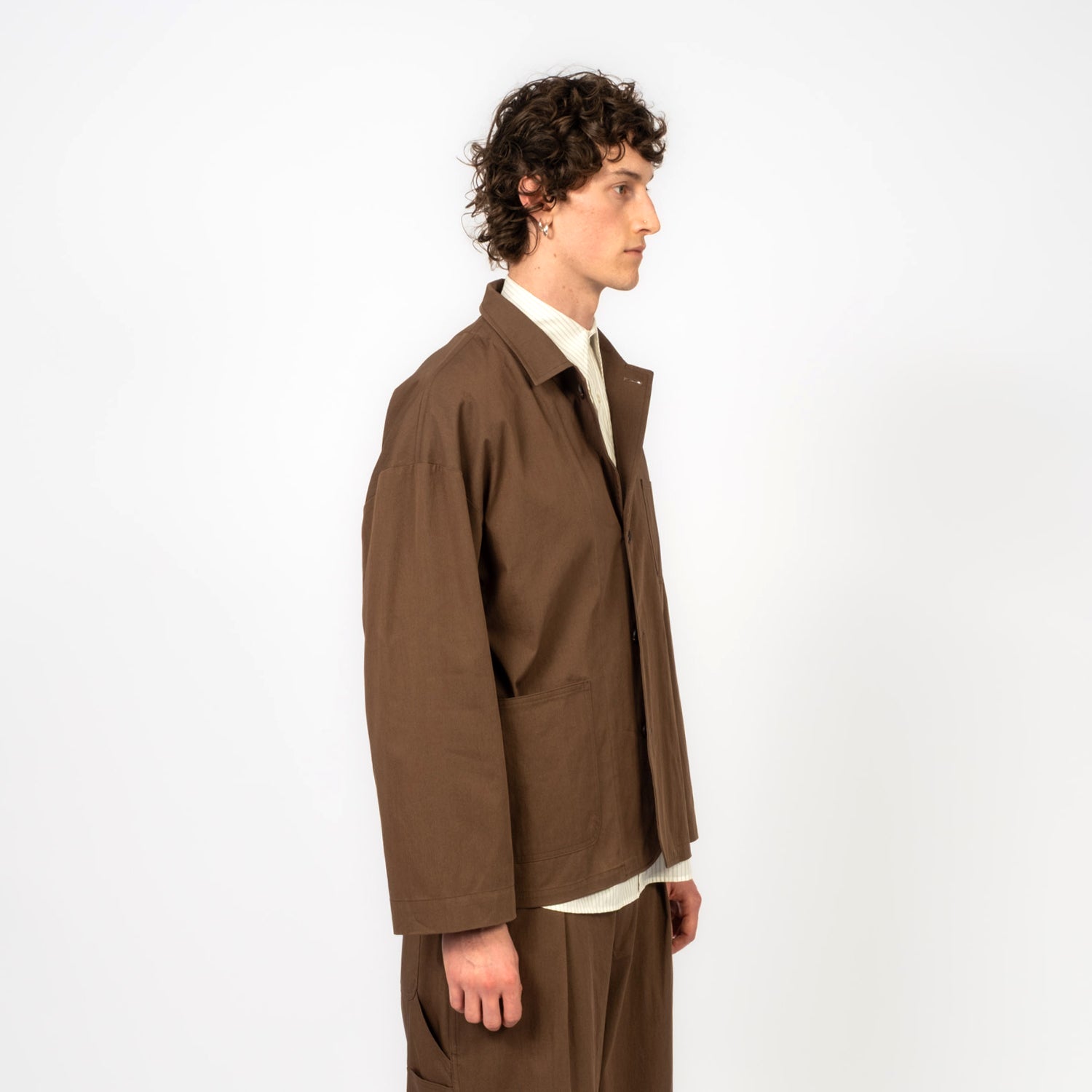 [KUNI] WORK JACKET _ BROWN