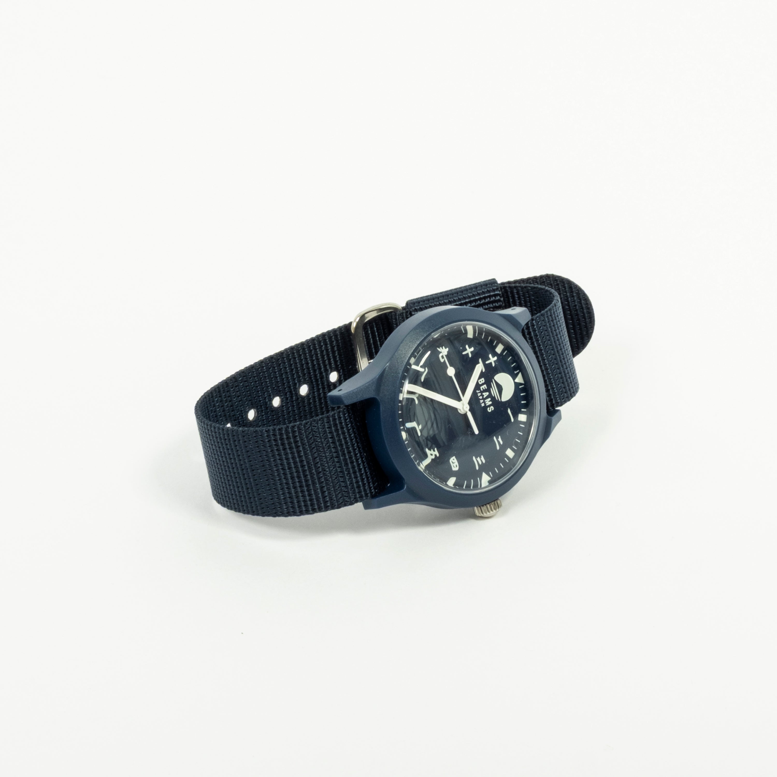 [BEAMS JAPAN] KANJI NUMBER WRIST WATCH _ NAVY