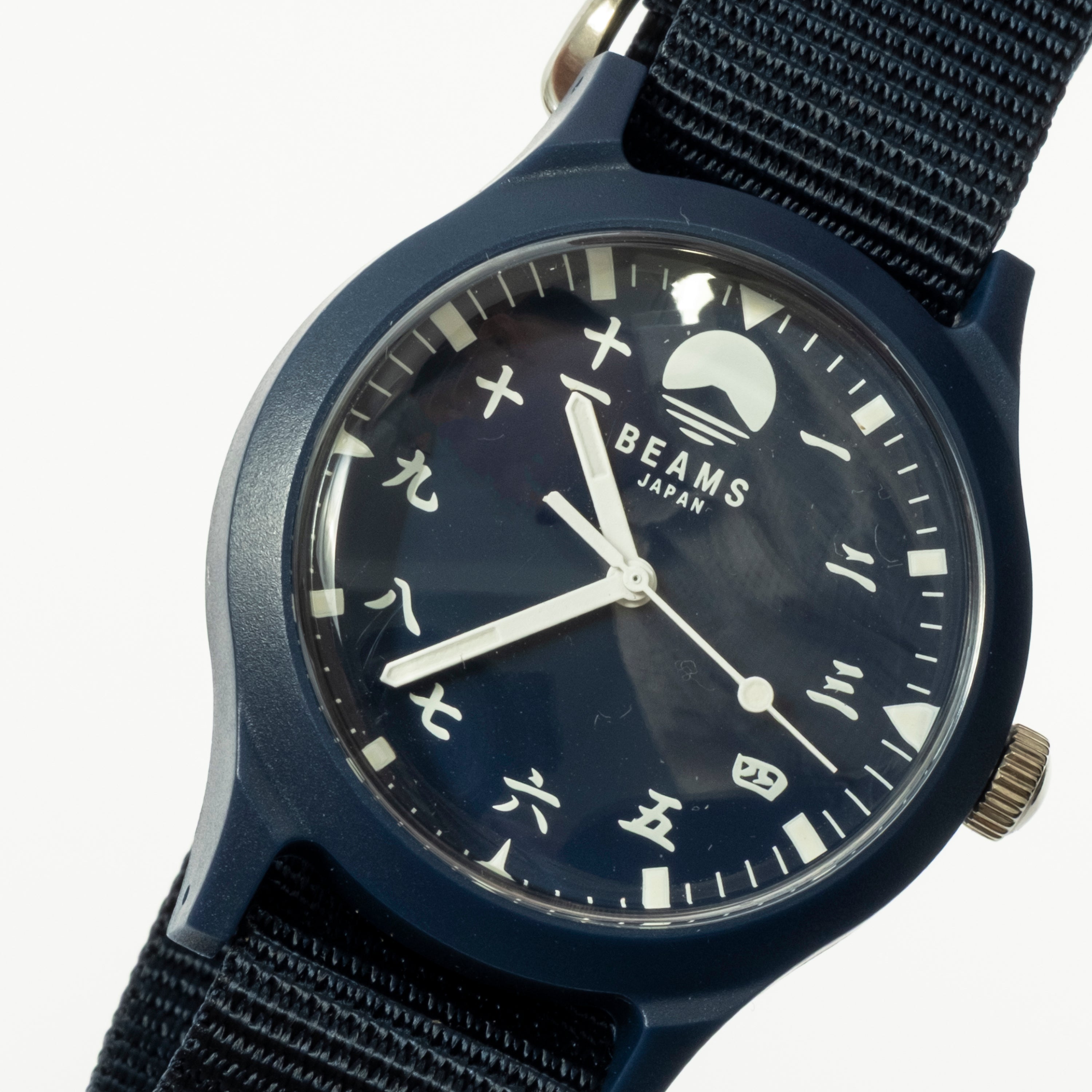 [BEAMS JAPAN] KANJI NUMBER WRIST WATCH _ NAVY
