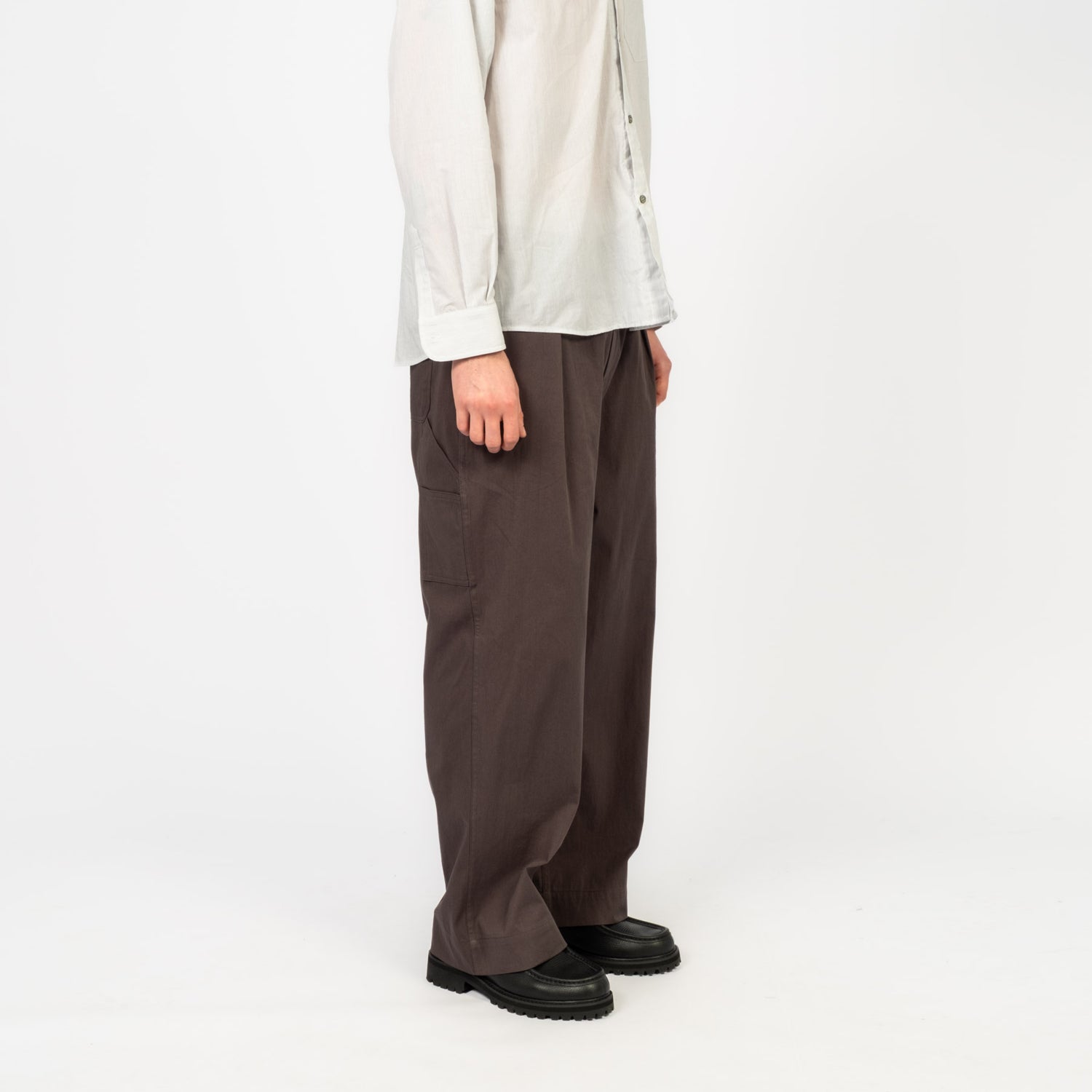[KUNI] PLEATS WORK PANTS _ CHARCOAL