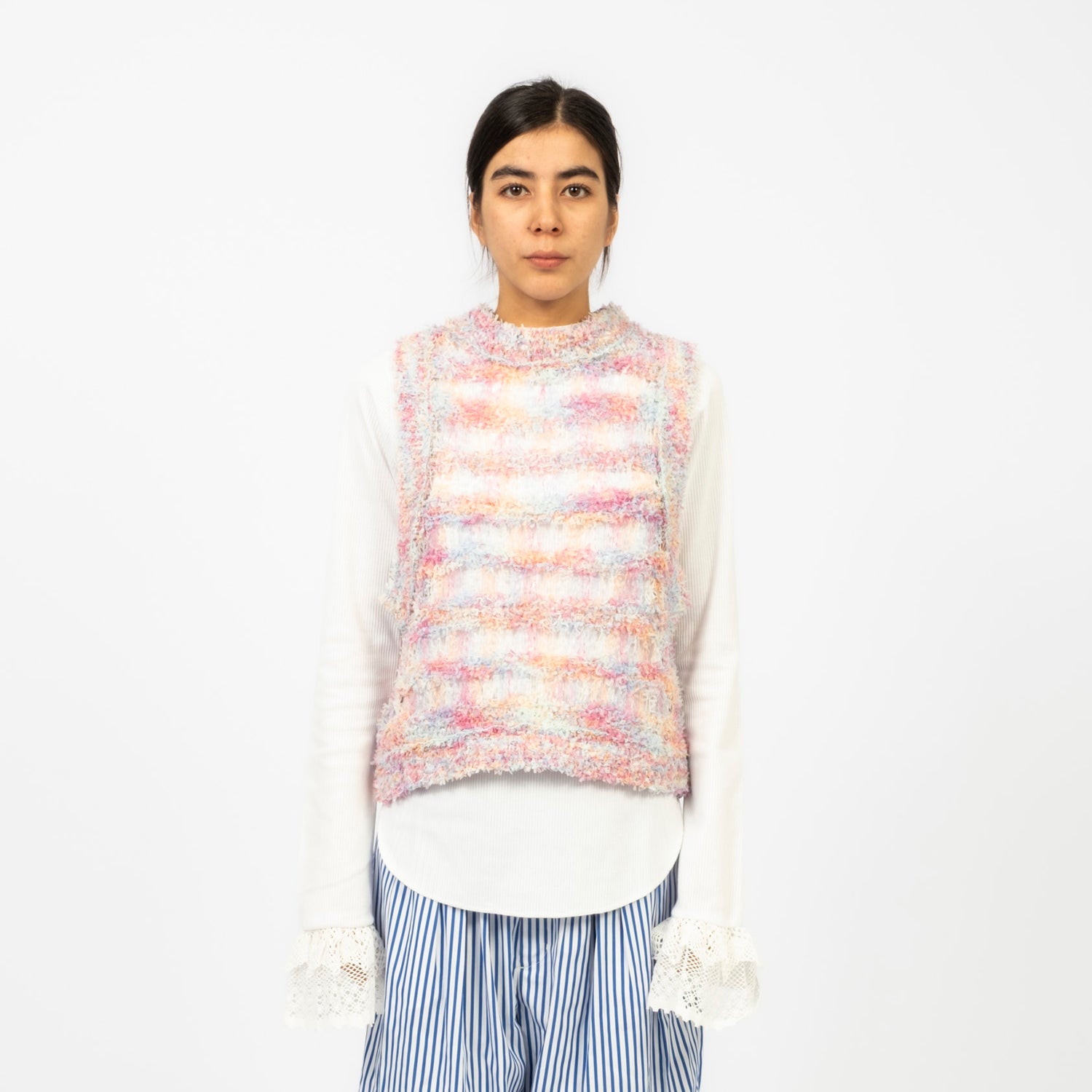 [RHODOLIRION] KNIT VEST _ LT.BLUE