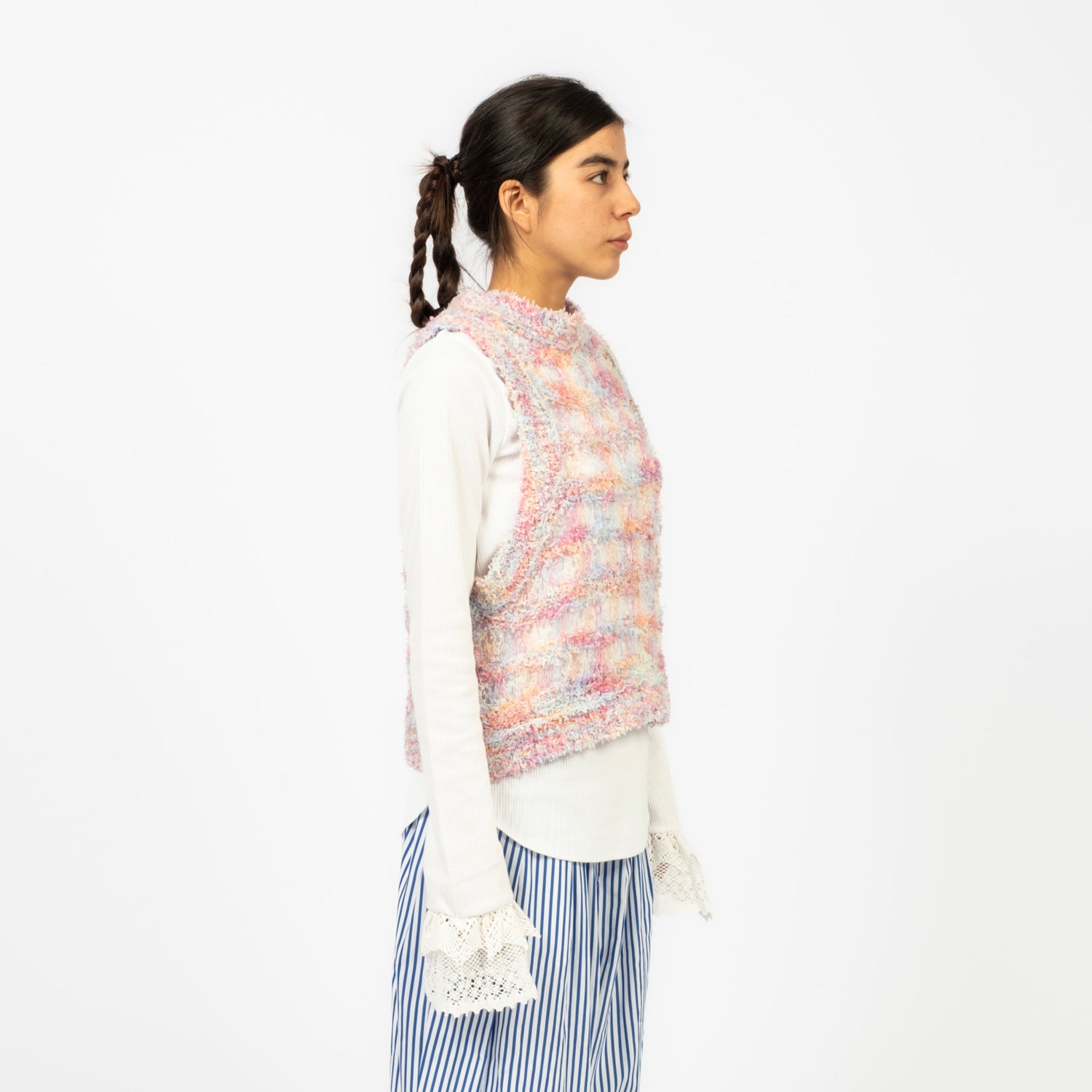[RHODOLIRION] KNIT VEST _ LT.BLUE