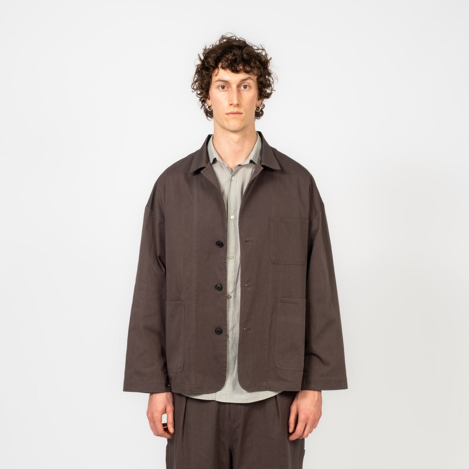 [KUNI] WORK JACKET _ CHARCOAL