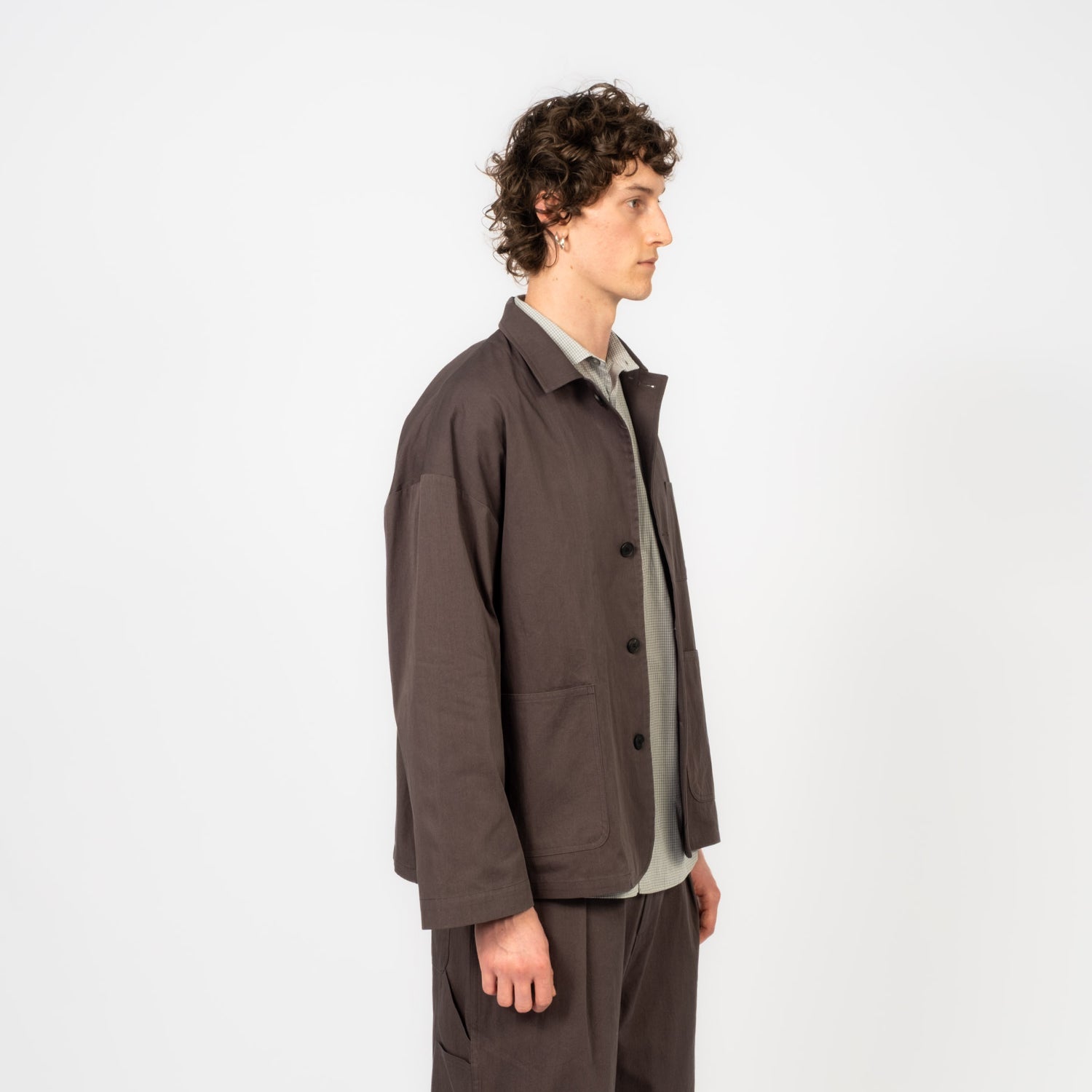 [KUNI] WORK JACKET _ CHARCOAL