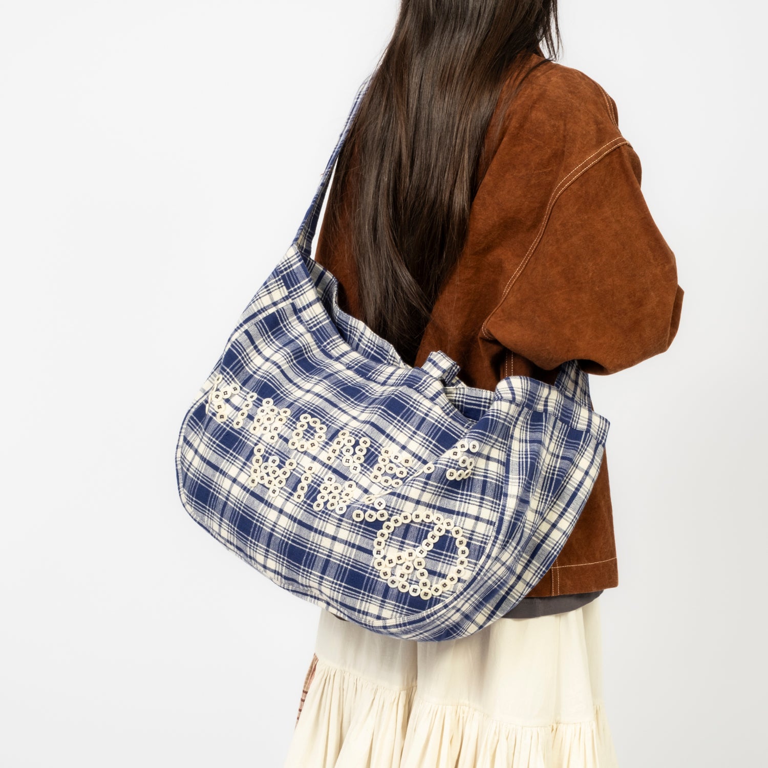 [STORY MFG] BIG SHOP TOTE _ KINDNESS WINS PICNIC CHECK