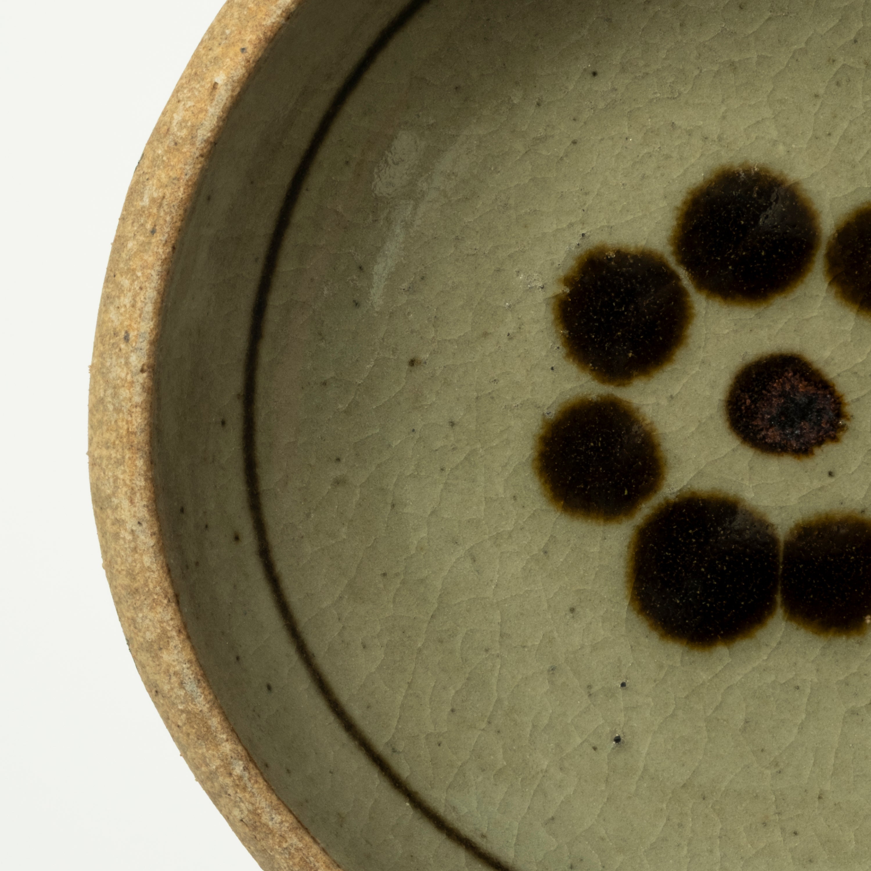 [BEAMS JAPAN x HAMADAGAMA] ROUND PLATE S _ BLACK DOTS