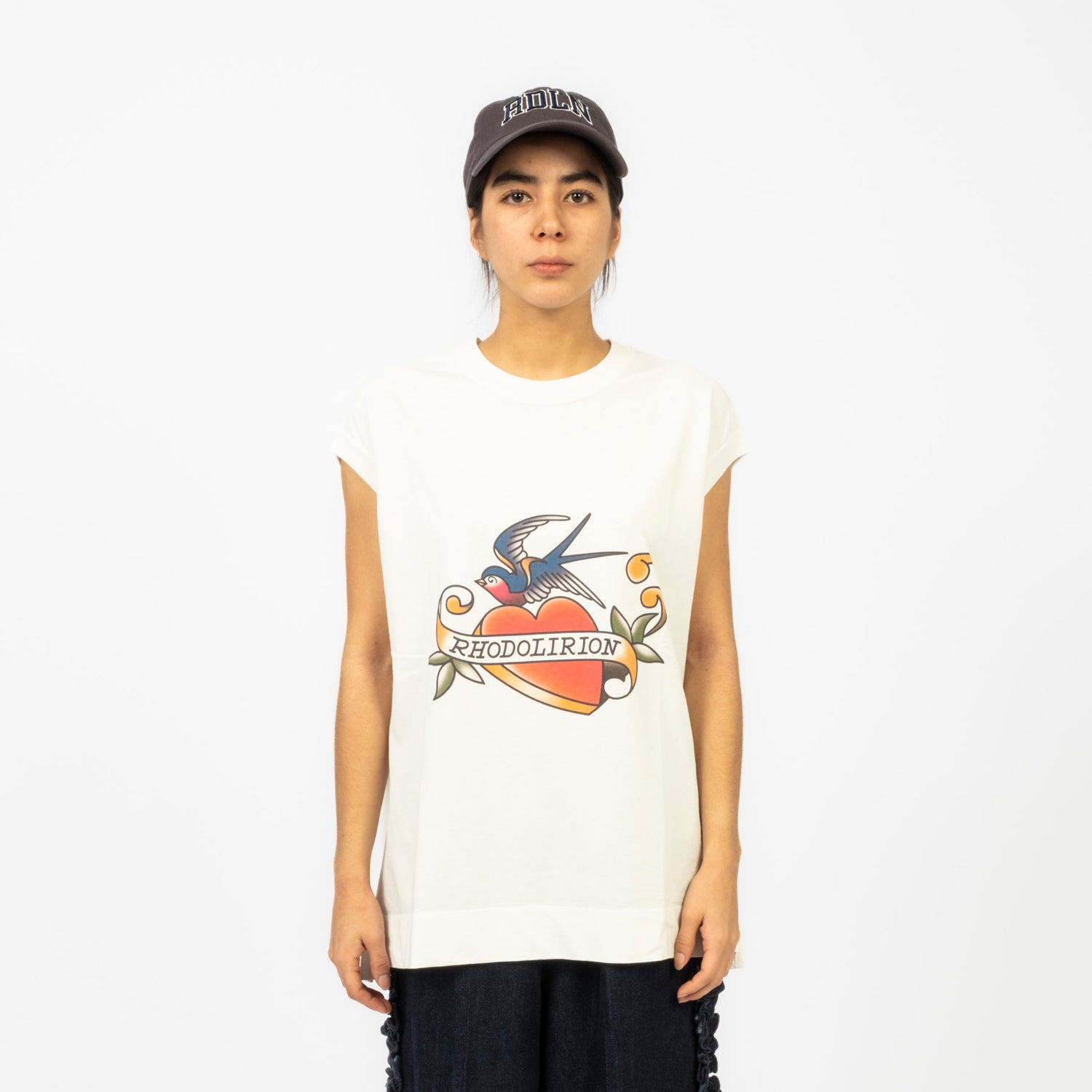 [RHODOLIRION] PRINTED TATTOO TEE _ WHITE