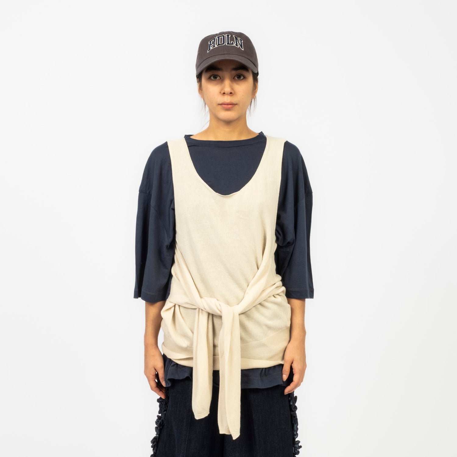 [RHODOLIRION] KNOT TANK TOP _ IVORY