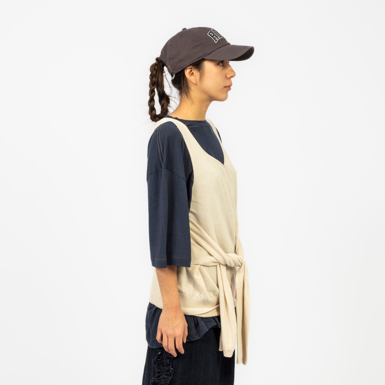 [RHODOLIRION] KNOT TANK TOP _ IVORY