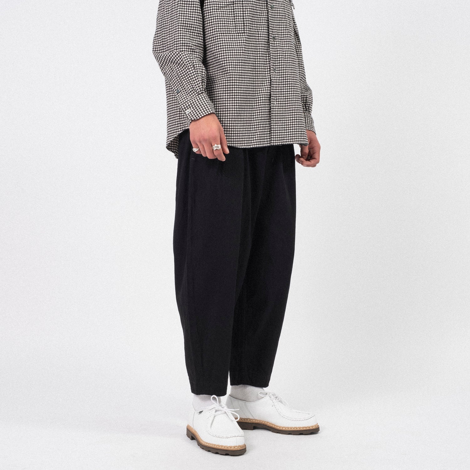 [PORTER CLASSIC] CLASSIC DENIM BEBOP PANTS _ BLACK