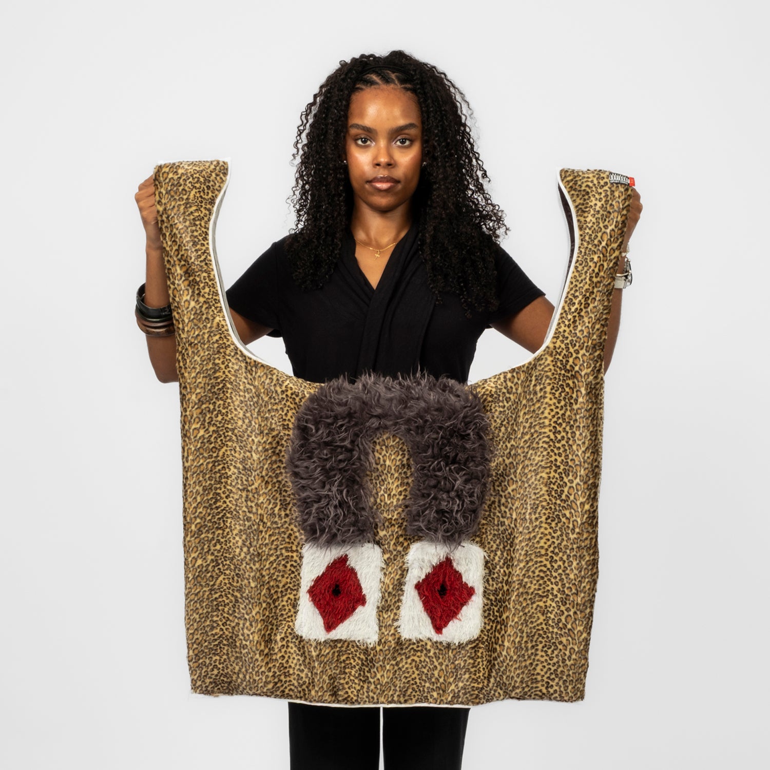 [LEH] 1105 MASK TOTE BAG _ LEOPARD