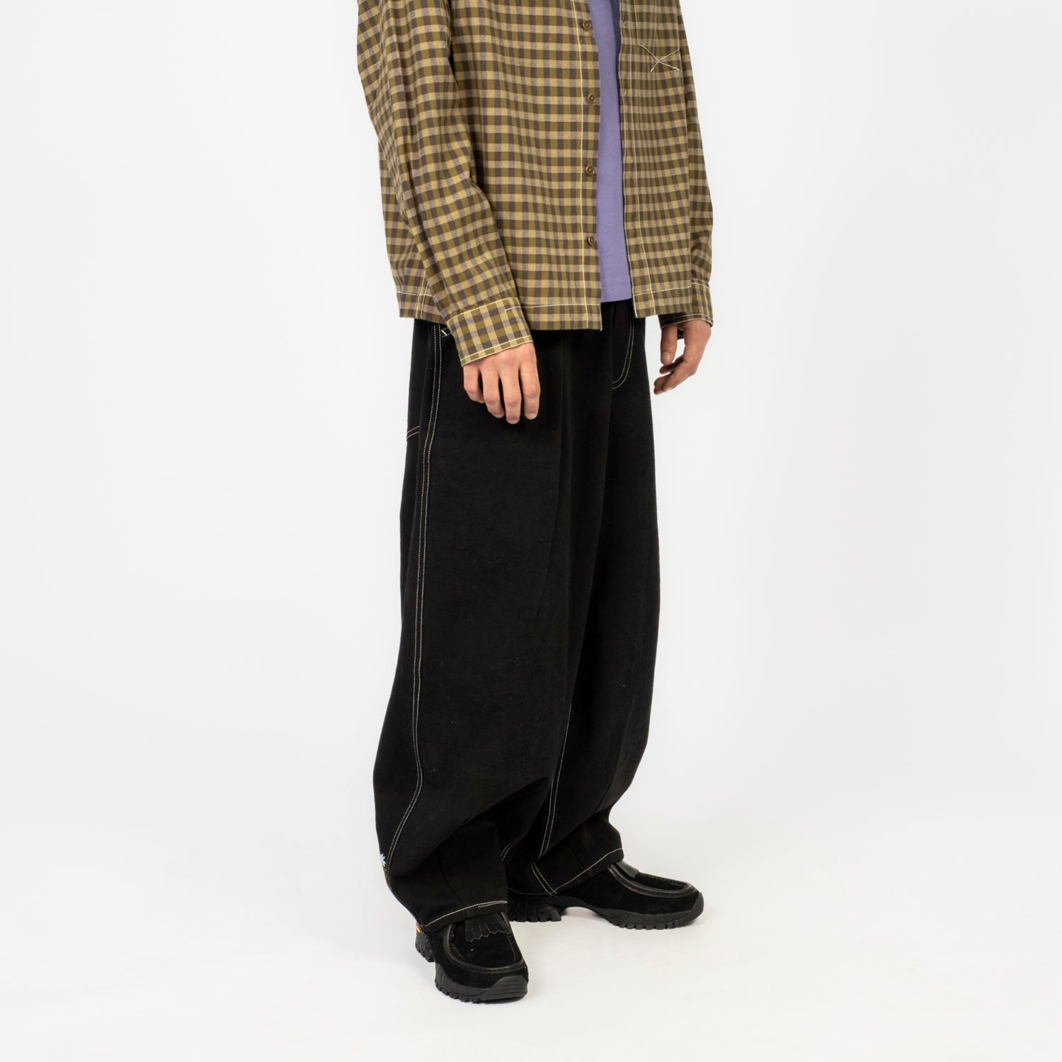 [STORY MFG] LUSH PANTS _ BLACK WONKY-WEAR