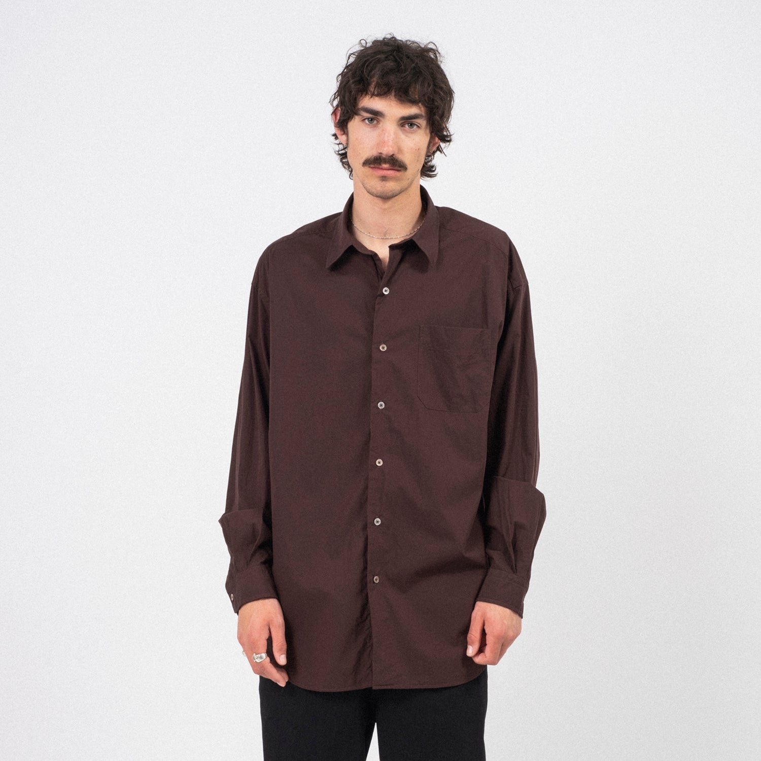 [PORTER CLASSIC] CLASSIC SHIRT _ BROWN