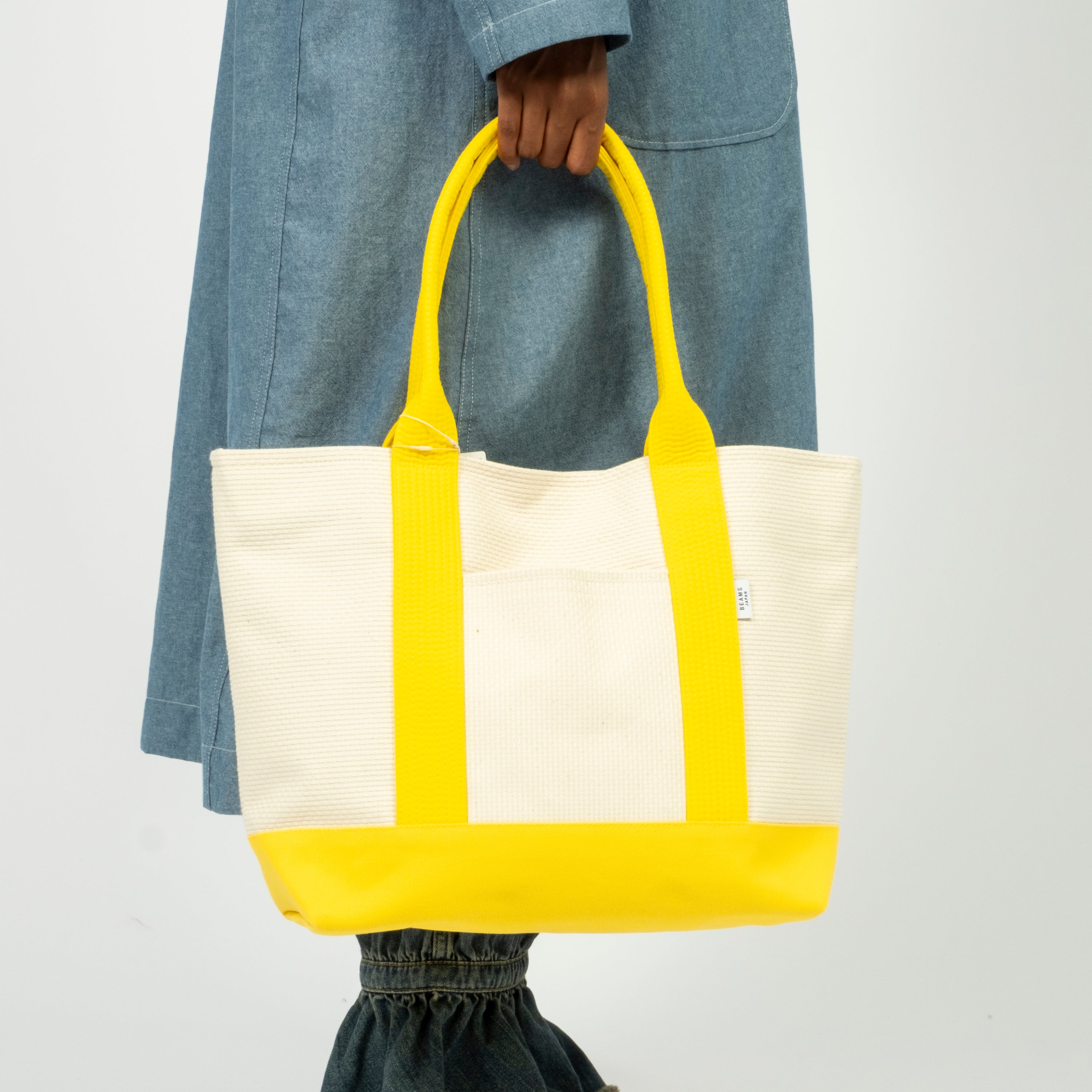 [BEAMS JAPAN x SASICCO] OBI TOTE BAG COLOR W _ YELLOW