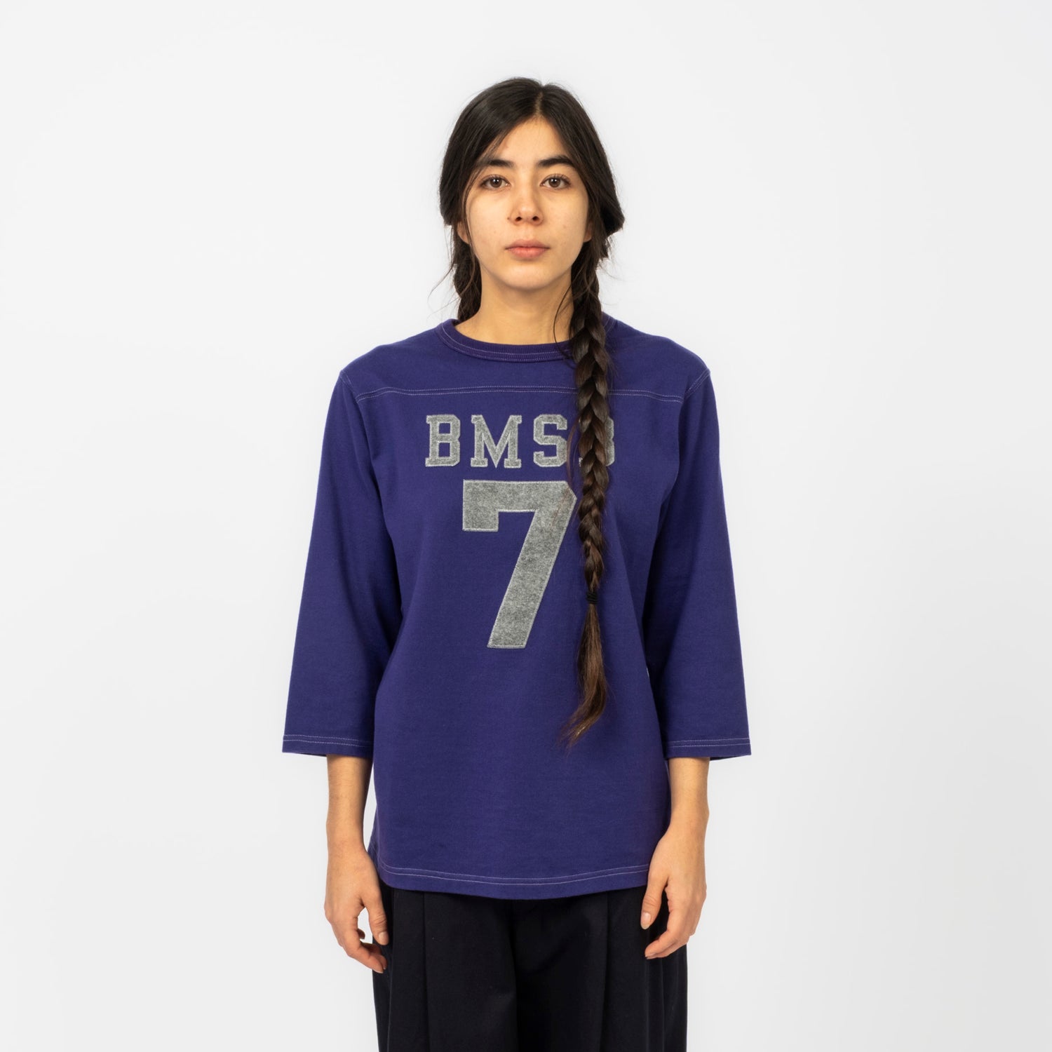 [BEAMS BOY] O.KNIT F/B3/4 _ PURPLE