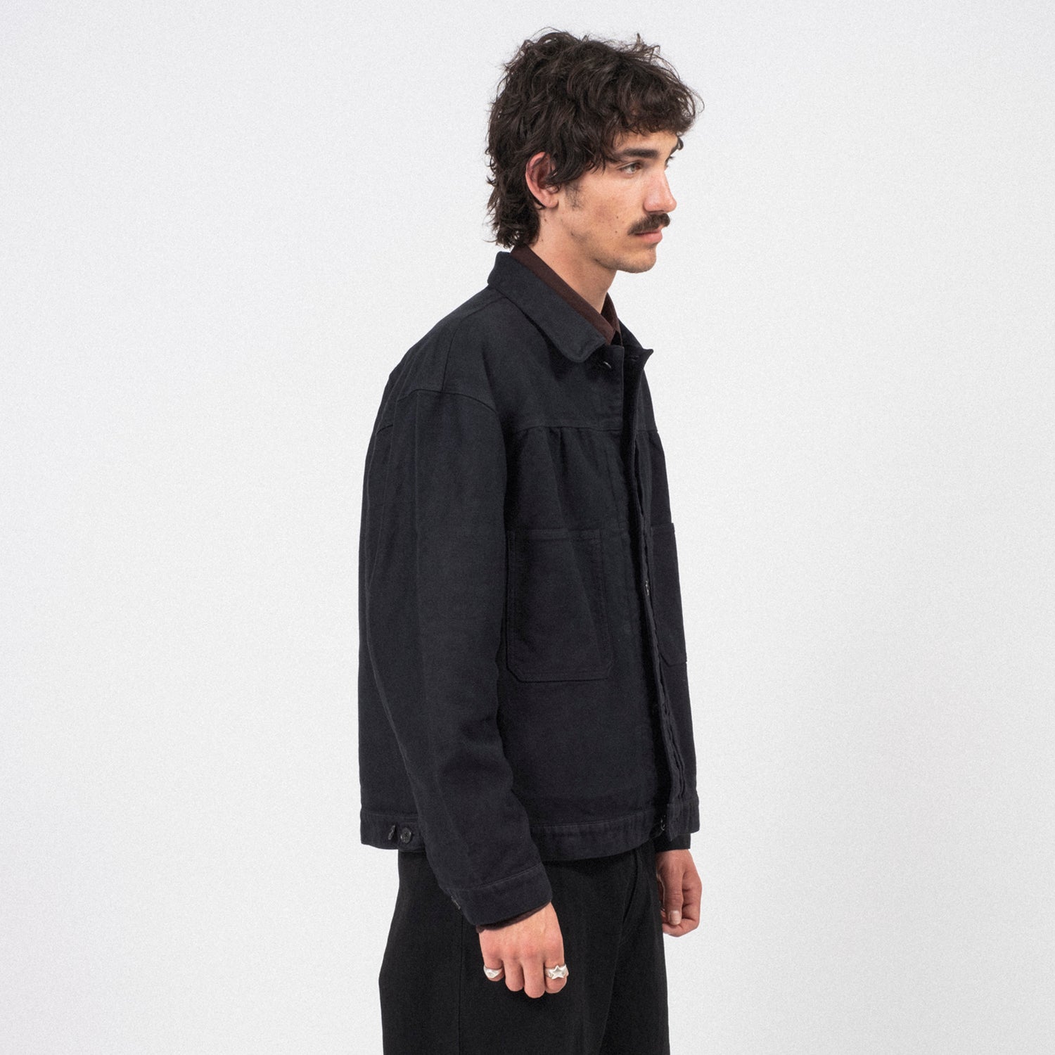 [PORTER CLASSIC] MOLESKIN JACKET _ BLACK