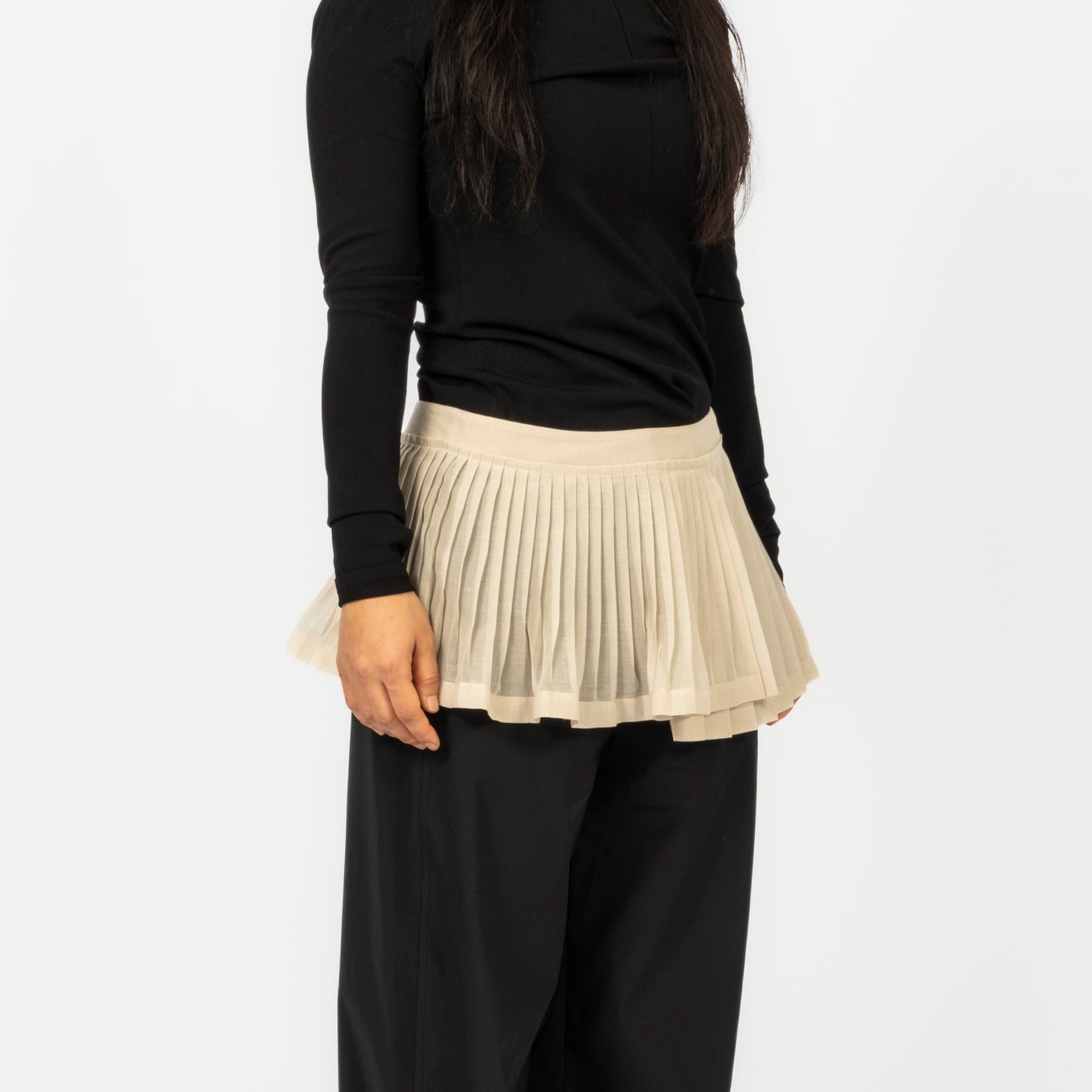 [AMOMENTO] PLEATED BELT _ BEIGE