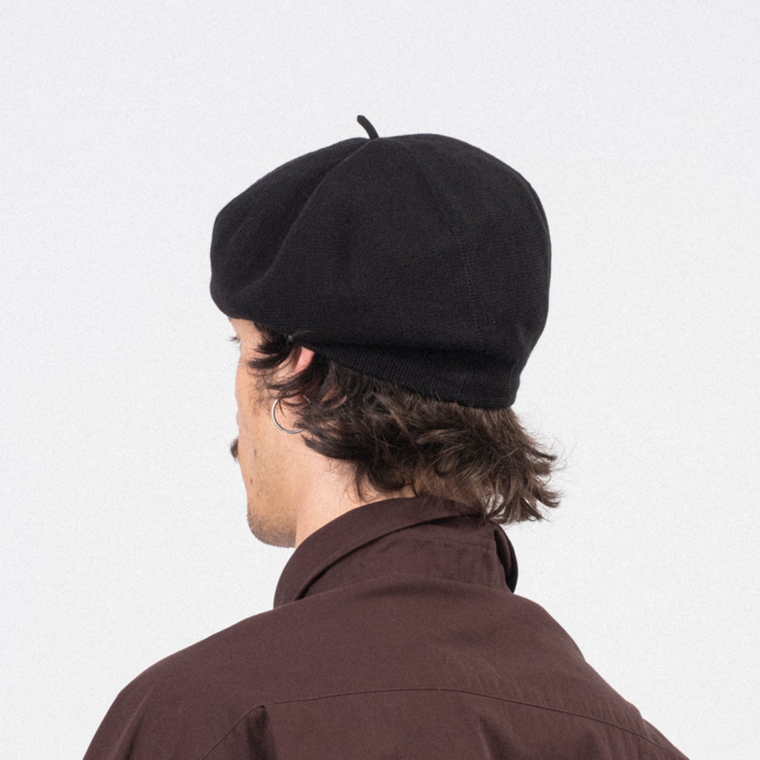 [PORTER CLASSIC] H/W KNIT BERET TRICOLORE _ BLACK