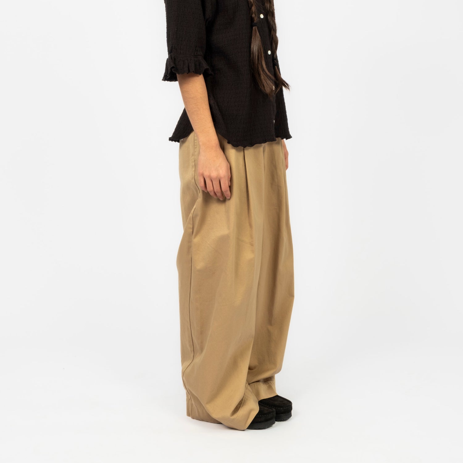 [BEAMS BOY] WIDE TRACK CHINO PANTS _ BEIGE