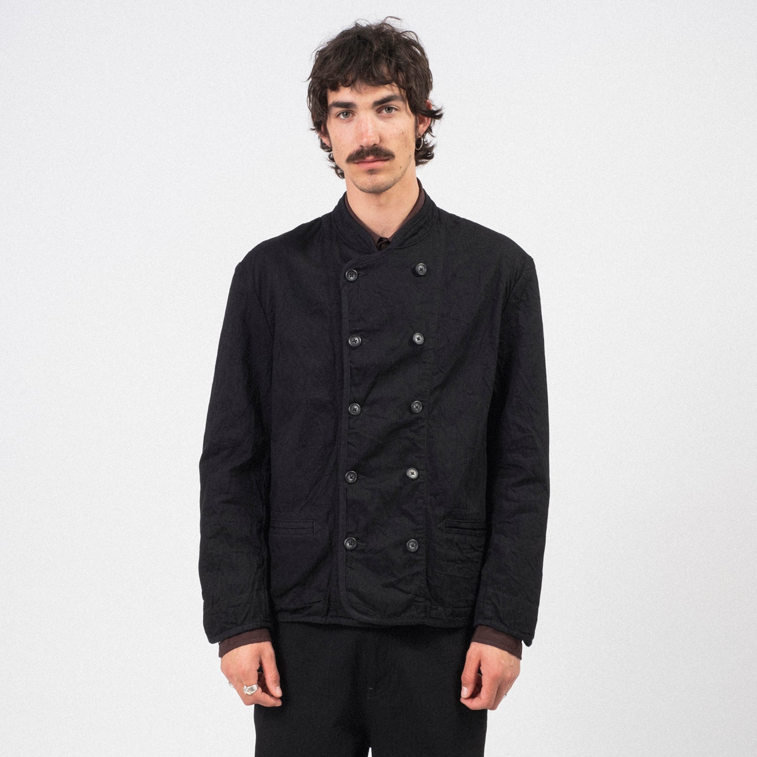 [PORTER CLASSIC] CLASSIC DENIM SHORT RIDERS JACKET _ BLACK