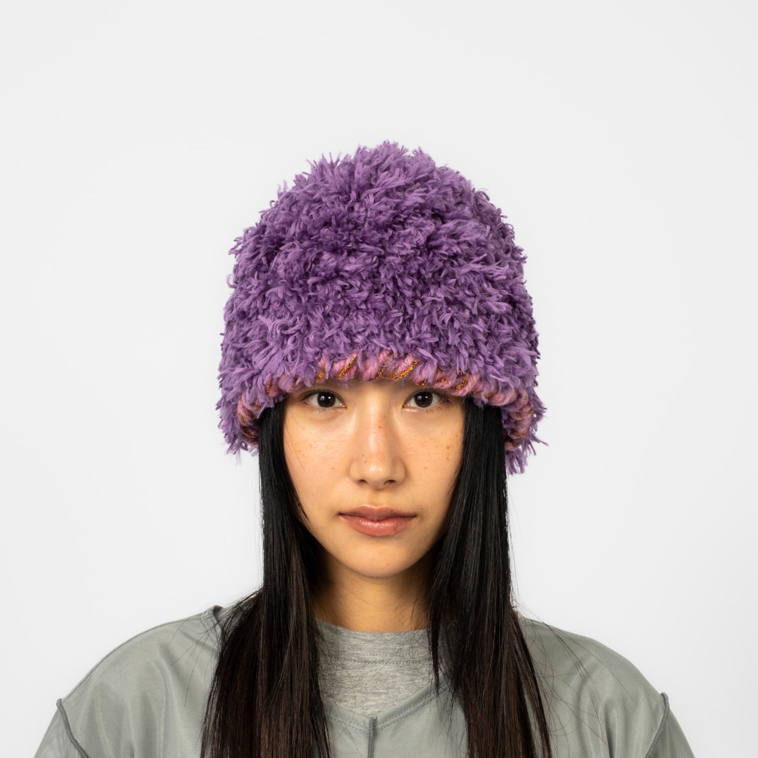 [MISU A BARBE] TEDDY BUCKET HAT _ PLUM
