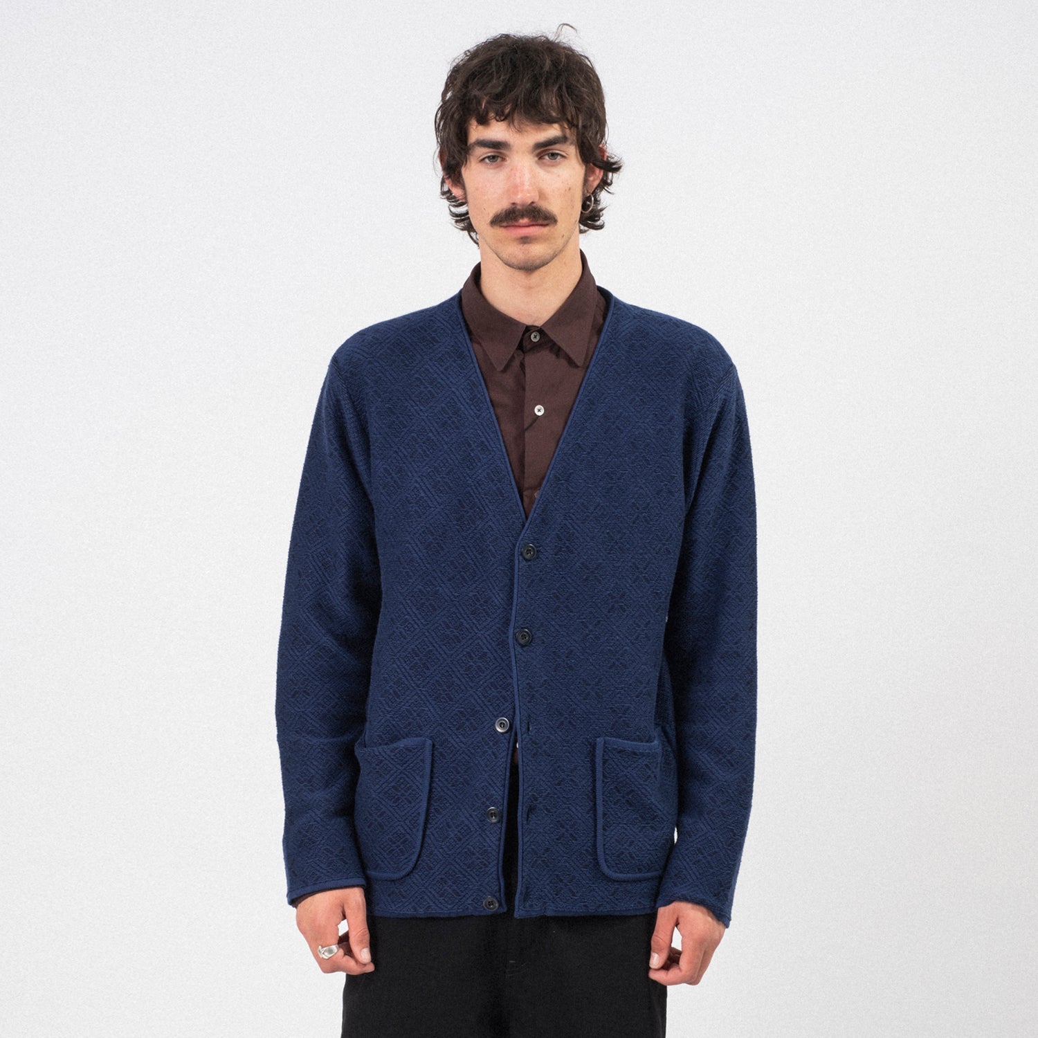 [PORTER CLASSIC] KOGIN KNIT CARDIGAN _ NAVY