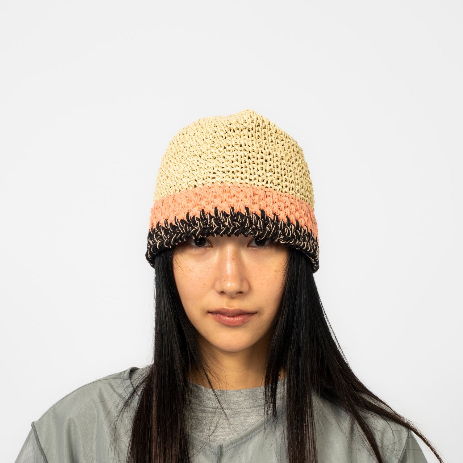 [MISU A BARBE] GRADATION HAT _ SALMON