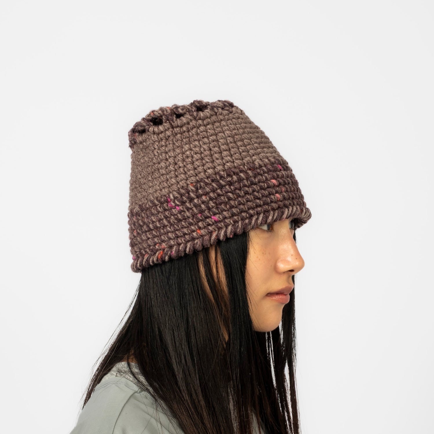 [MISU A BARBE] FLAT HAT _ BROWN