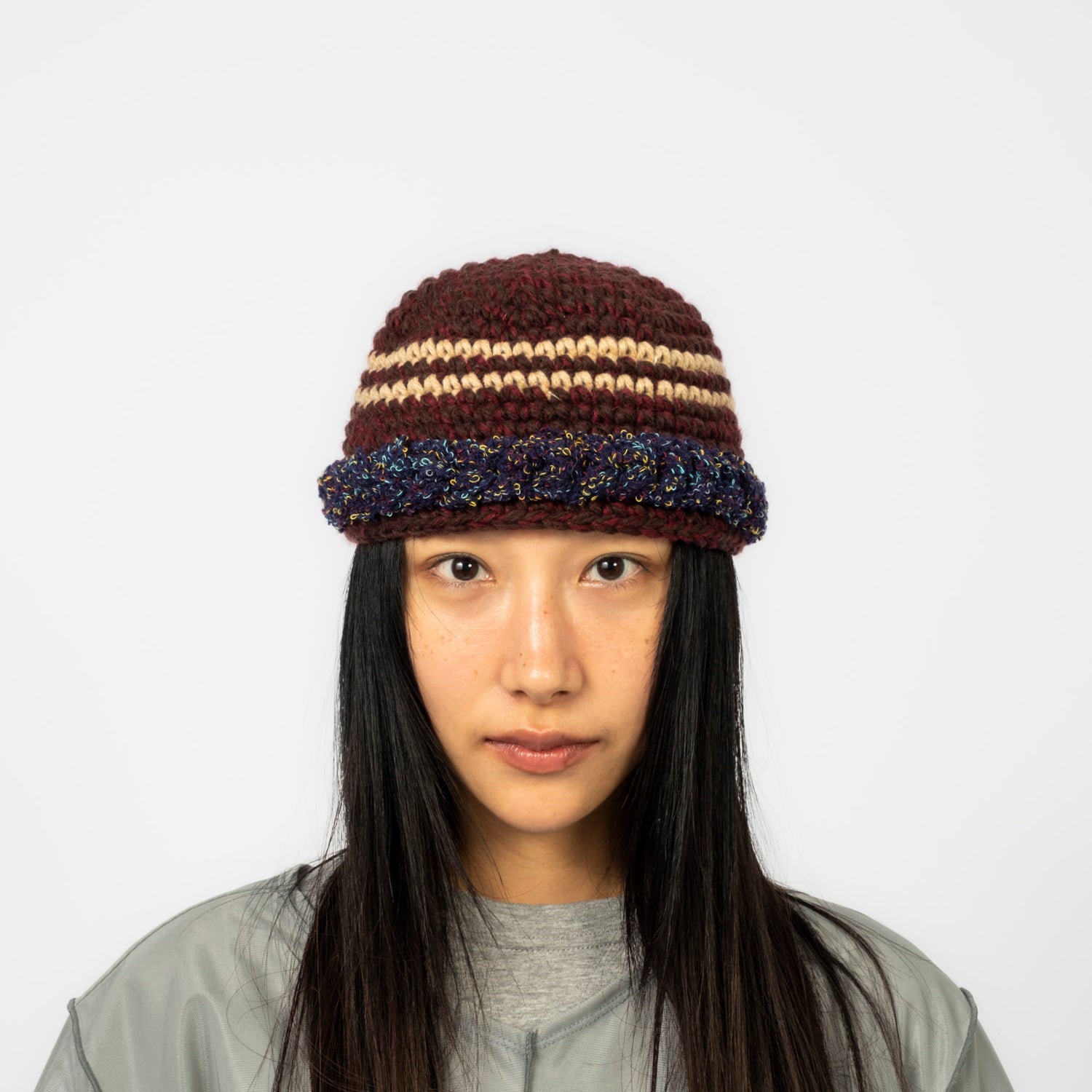 [MISU A BARBE] KNOTTED BEANIE _ BURGUNDY