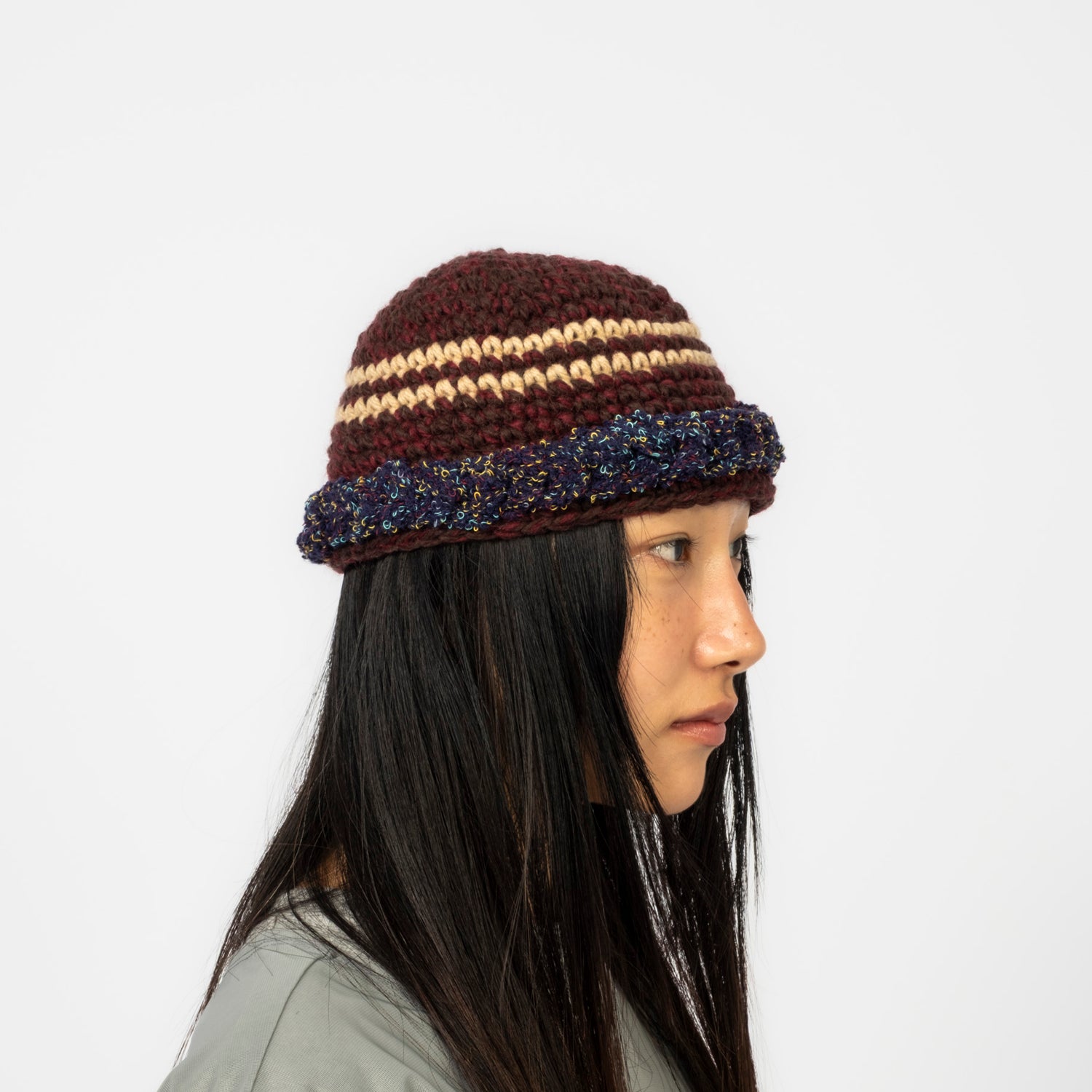 [MISU A BARBE] KNOTTED BEANIE _ BURGUNDY
