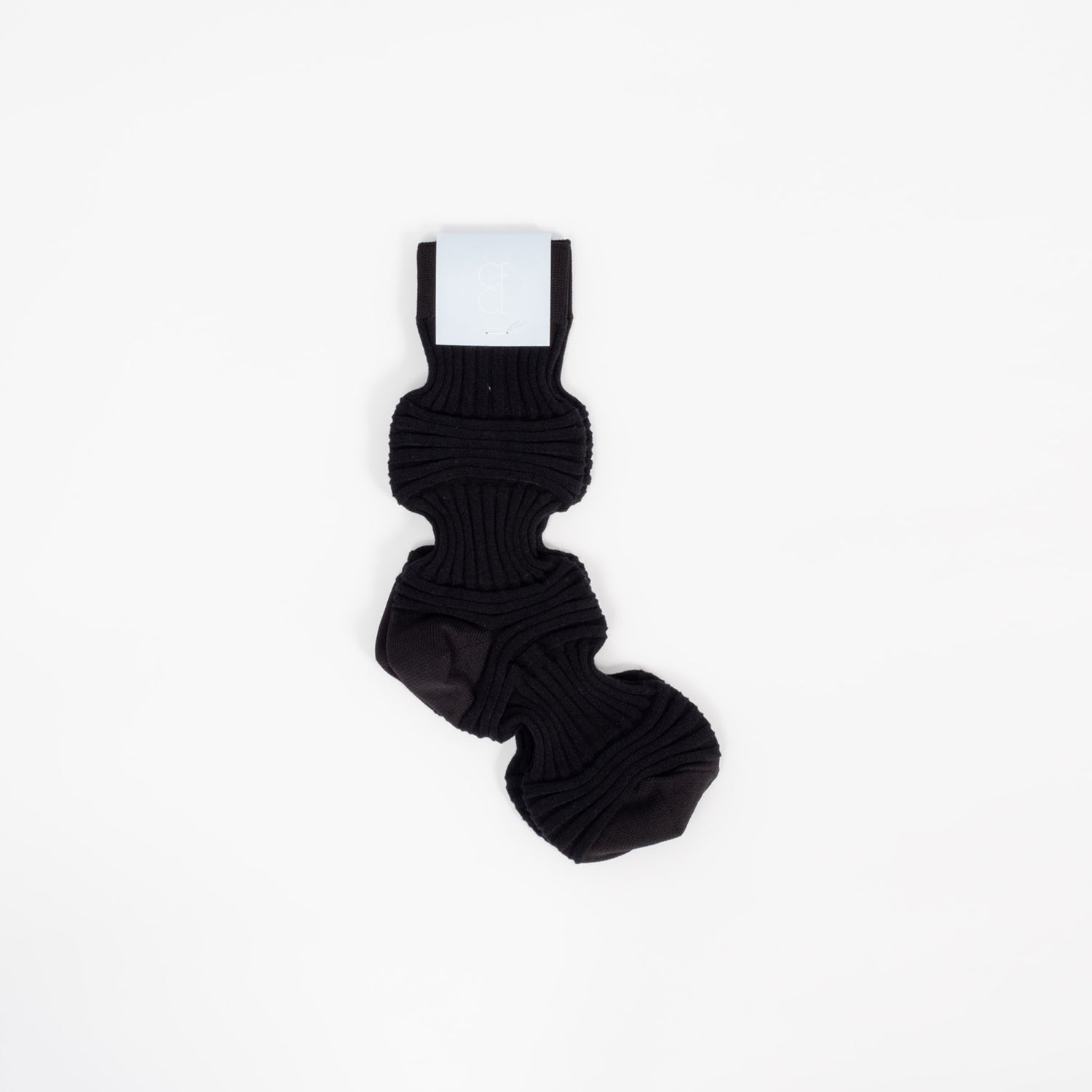 [CFCL] CF000AI022 GARTER RIB SOCKS _ BLACK