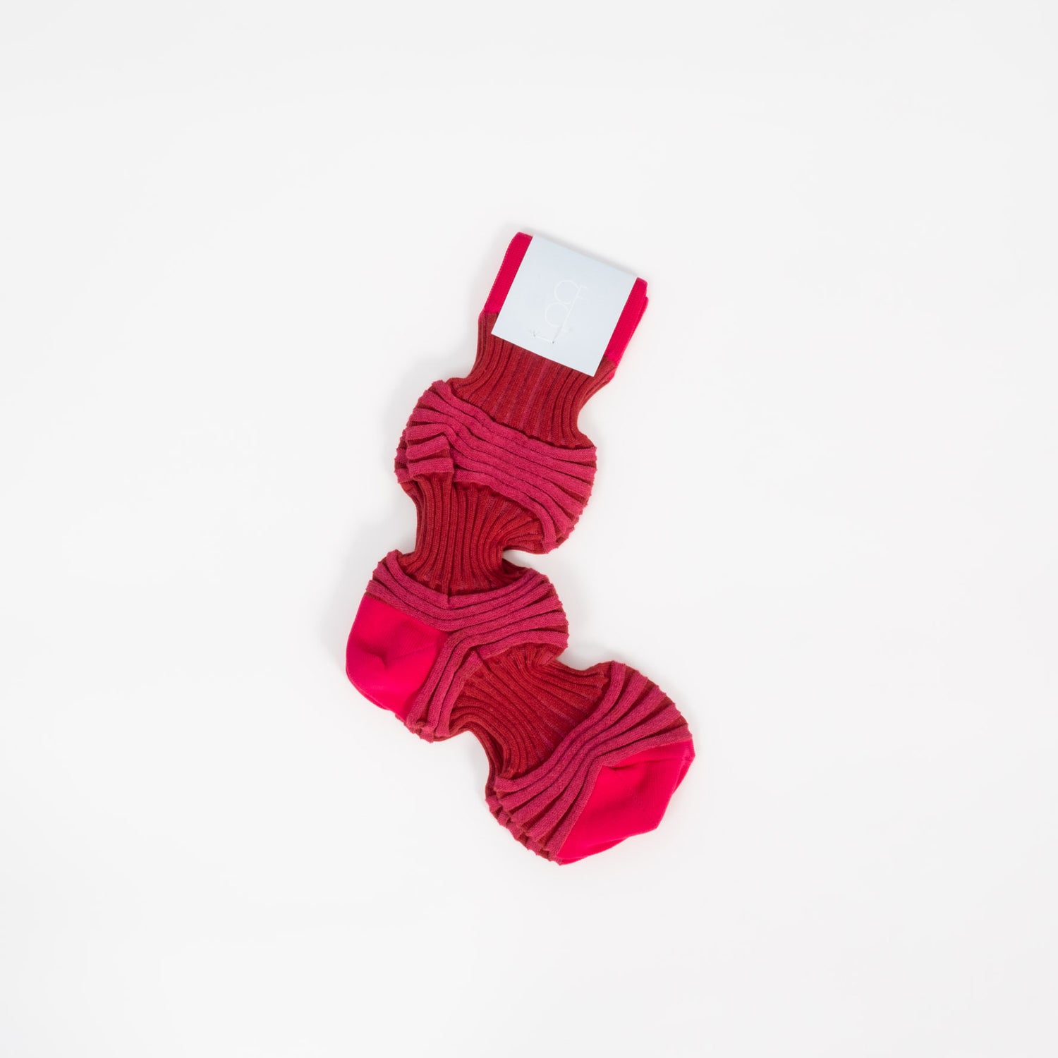 [CFCL] CF010AI013 GARTER RIB SOCKS _ VIVD PINK