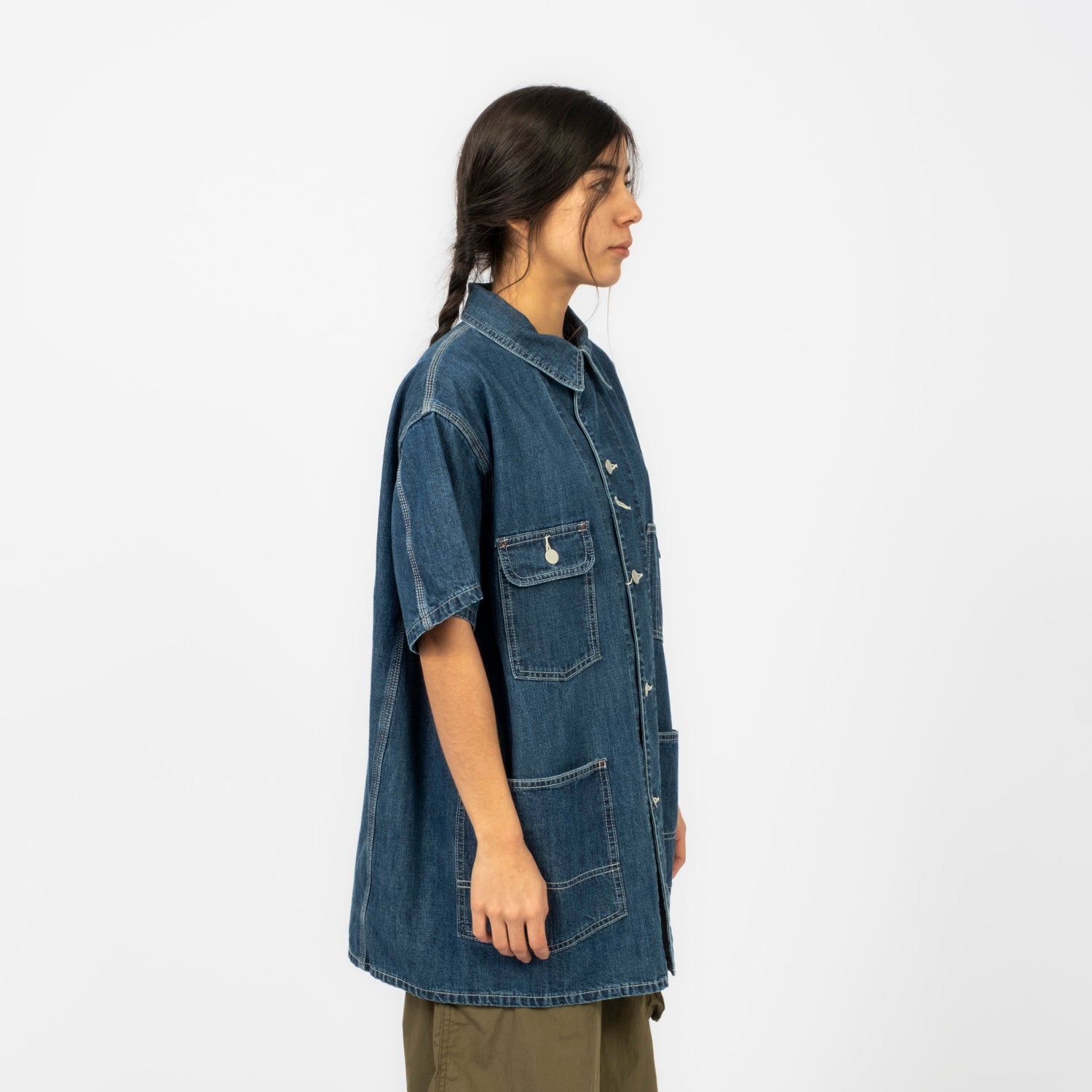 [BEAMS BOY] DENIM COVERALL SHORT SLEEVE _ BLUE