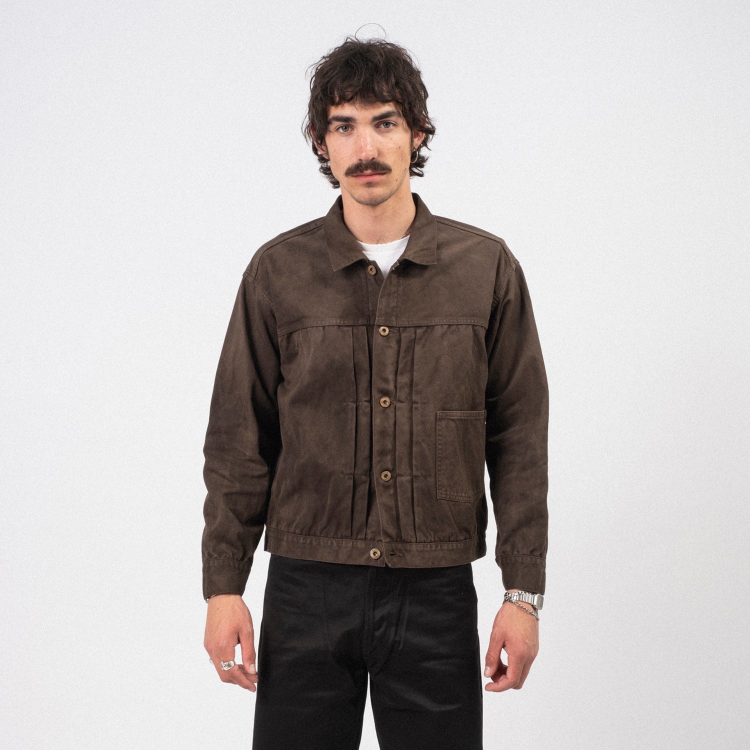 [T.T] LOT.309 BUCKLE-BACKED JACKET _ DAMAGED MUD DYED BROWN