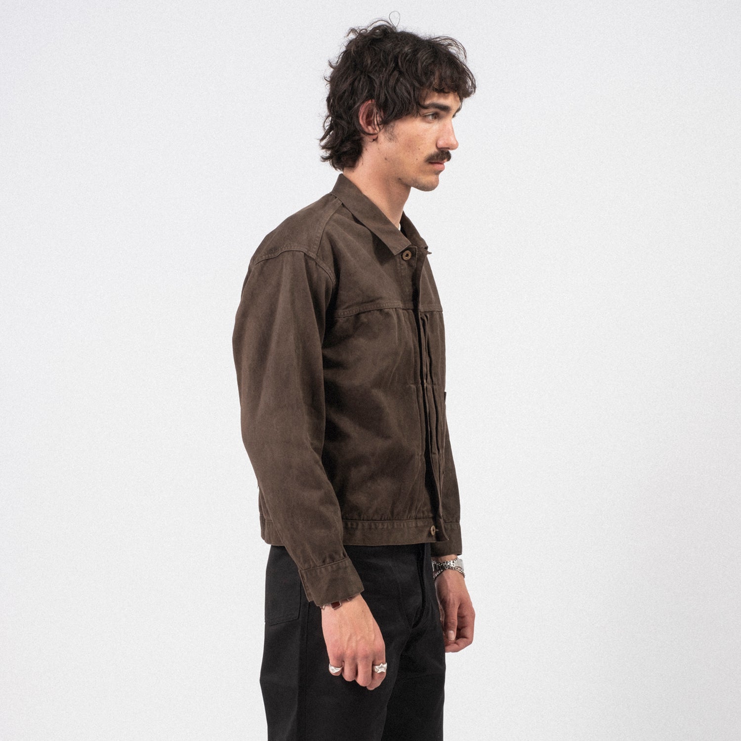 [T.T] LOT.309 BUCKLE-BACKED JACKET _ DAMAGED MUD DYED BROWN